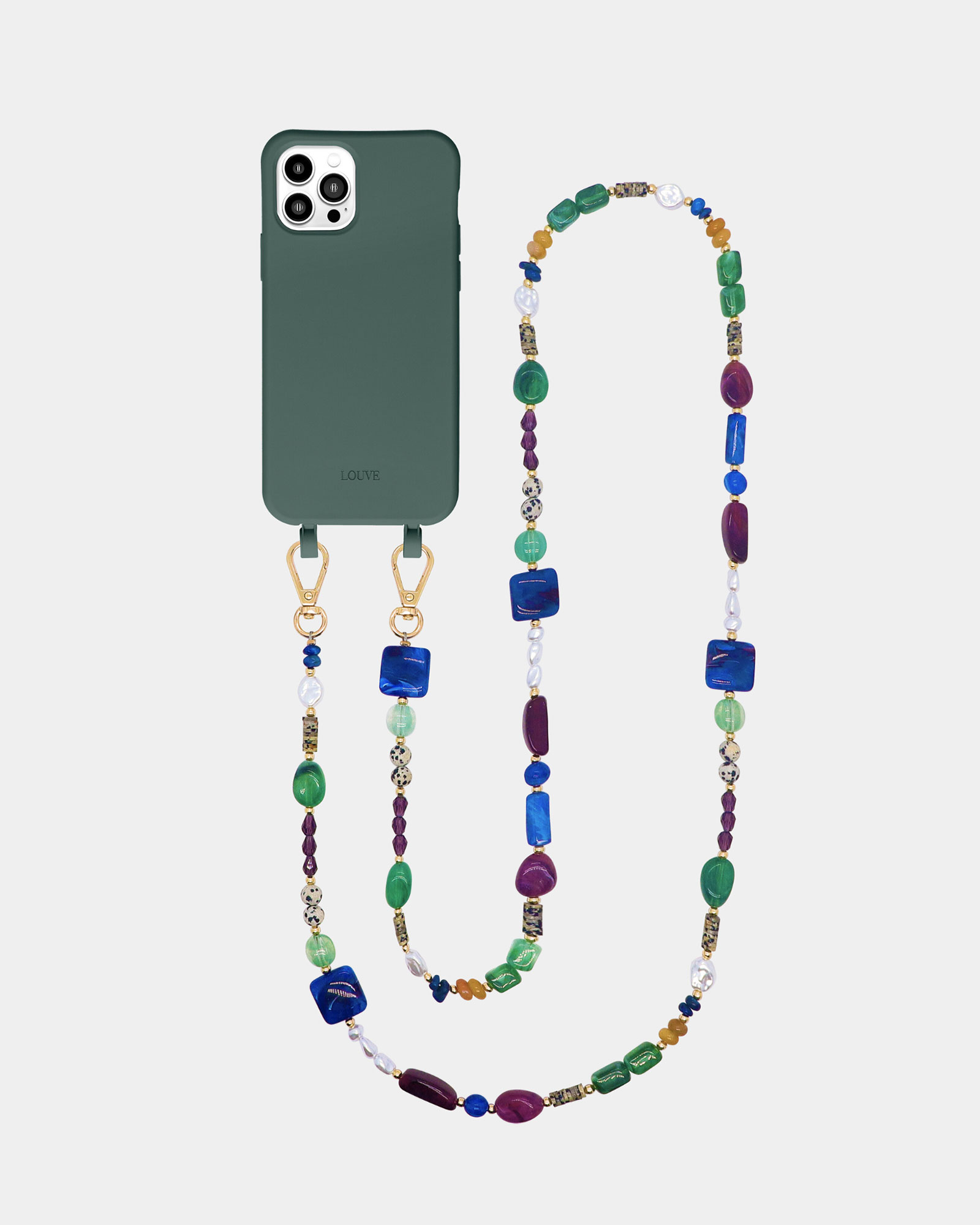 Pure Pine Green Case + Isla Sol Chain
