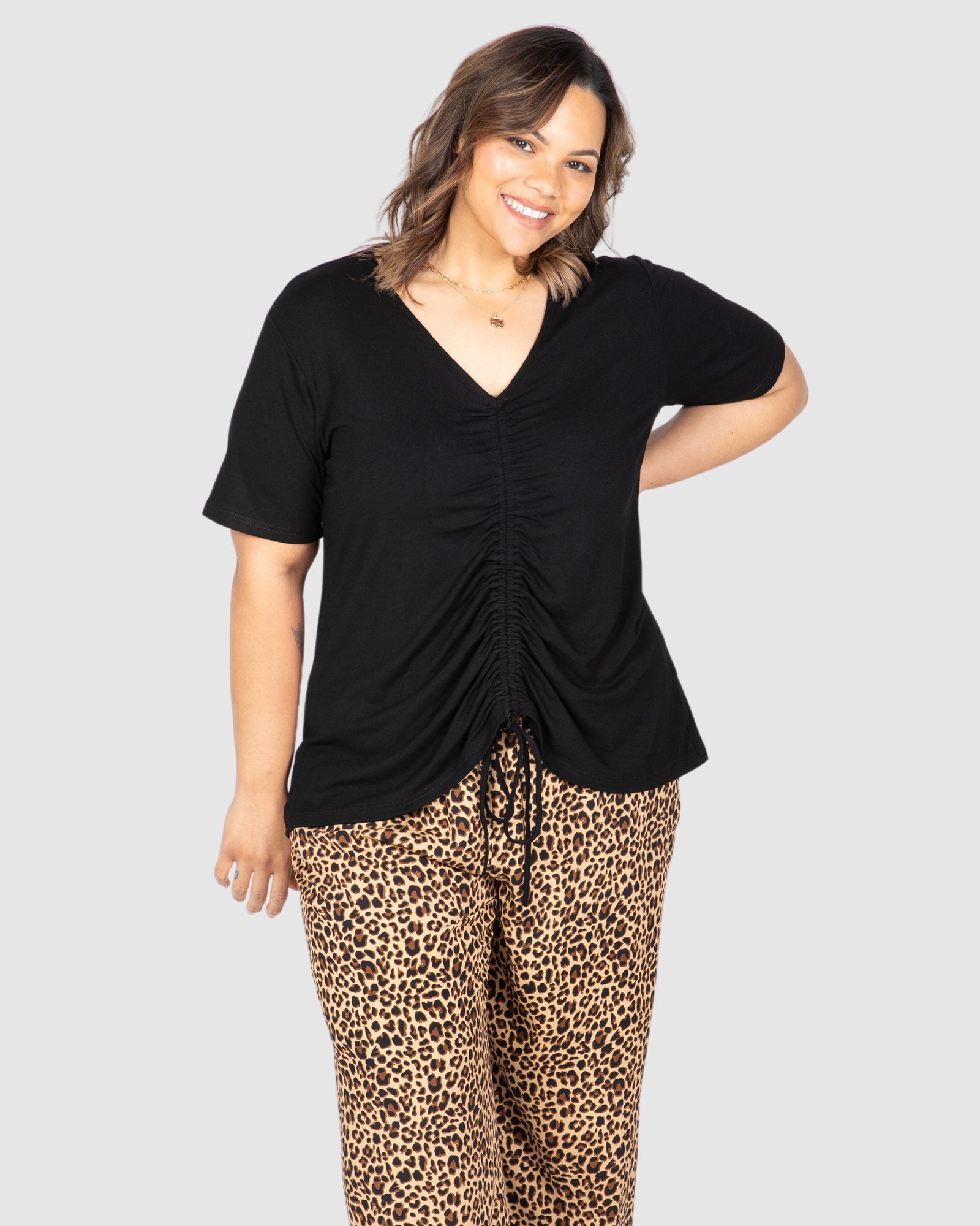 Maya Ruched Front Tee