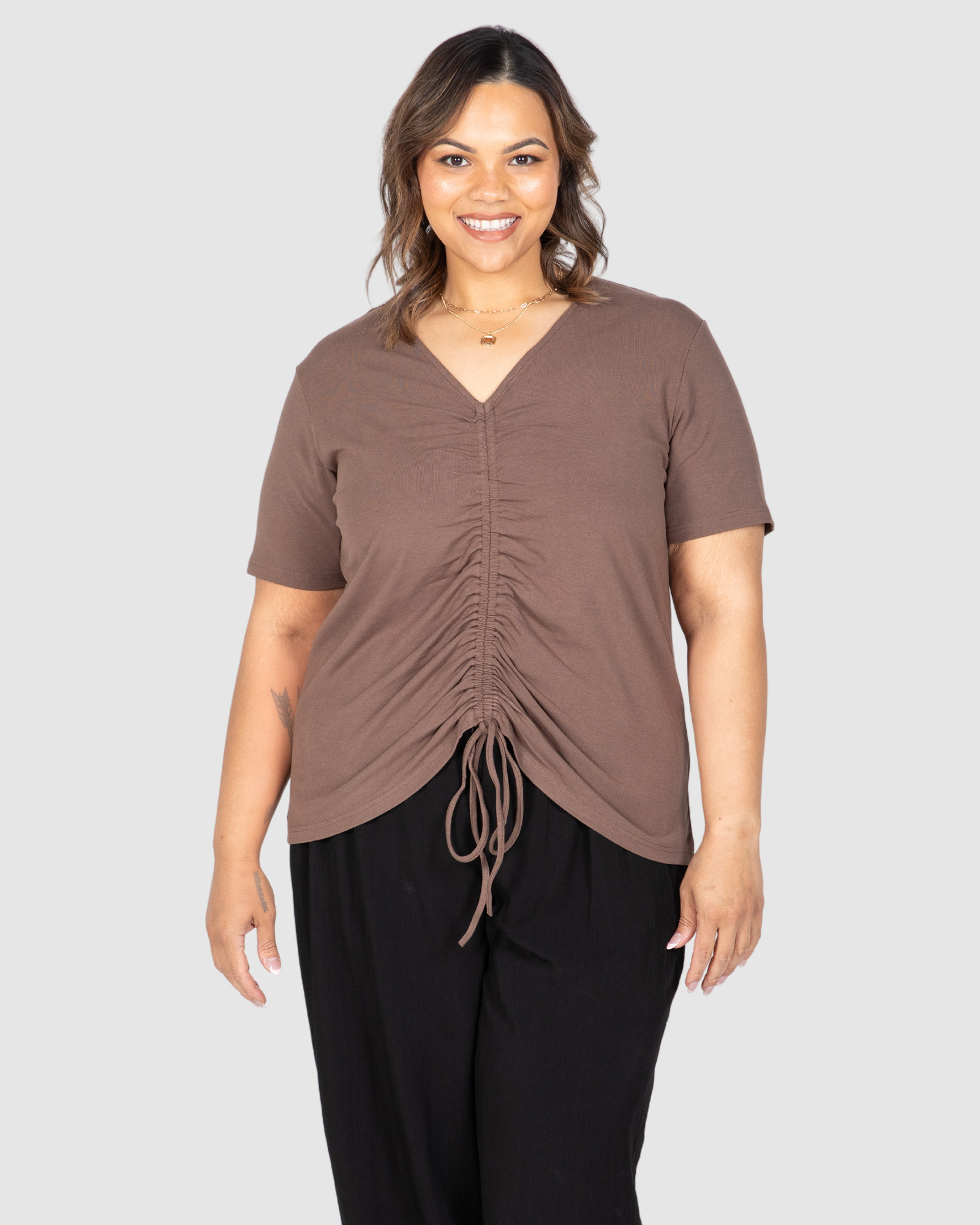 Maya Ruched Front Tee