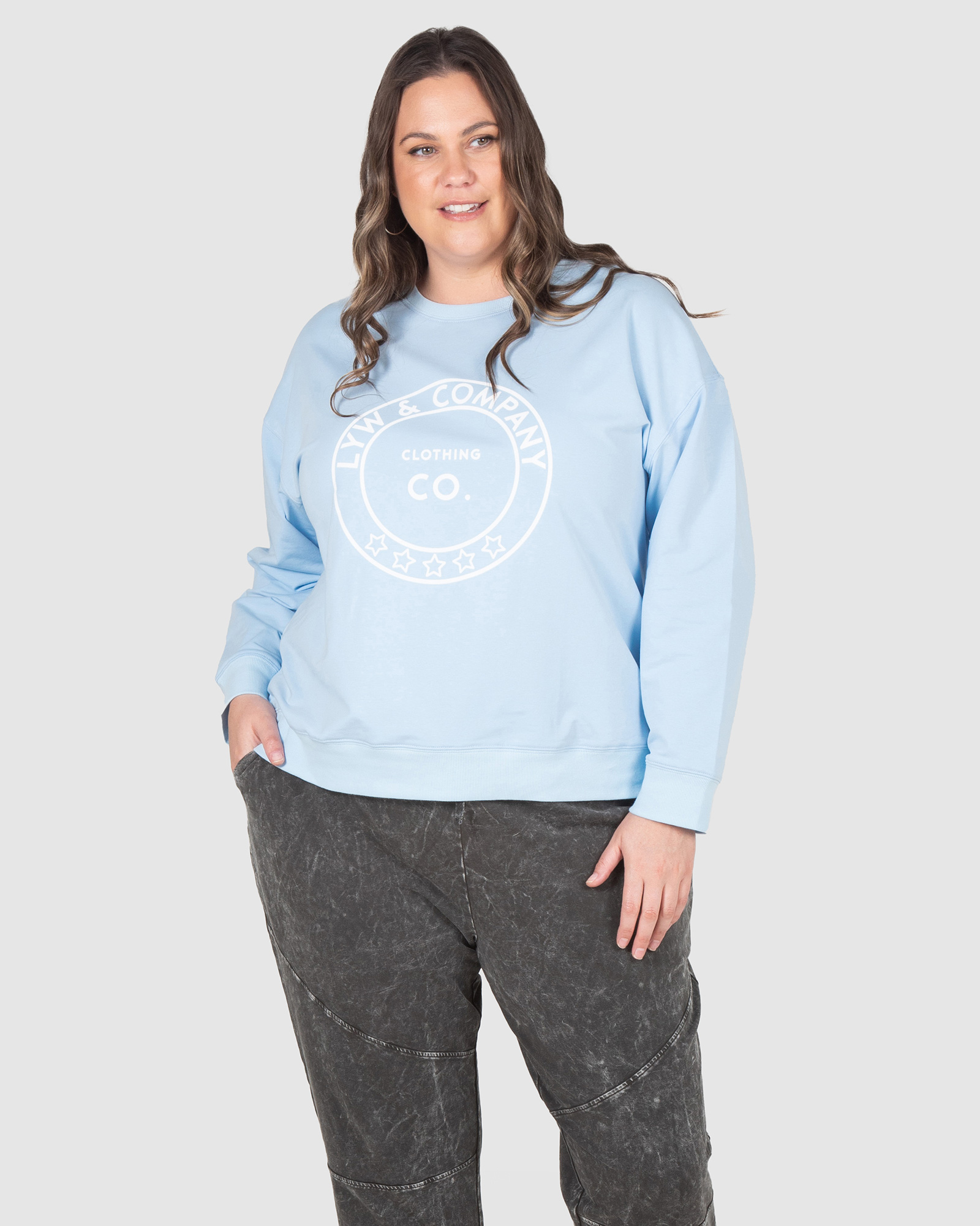 LYW & Co Print Sweat Top