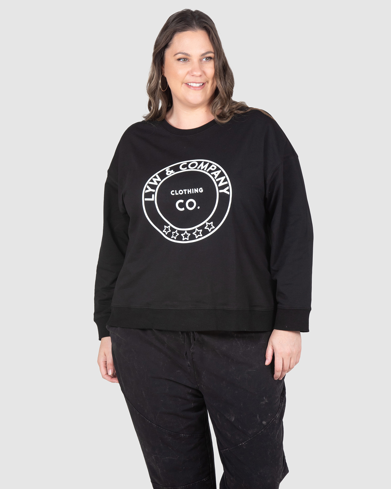 LYW & Co Print Sweat Top