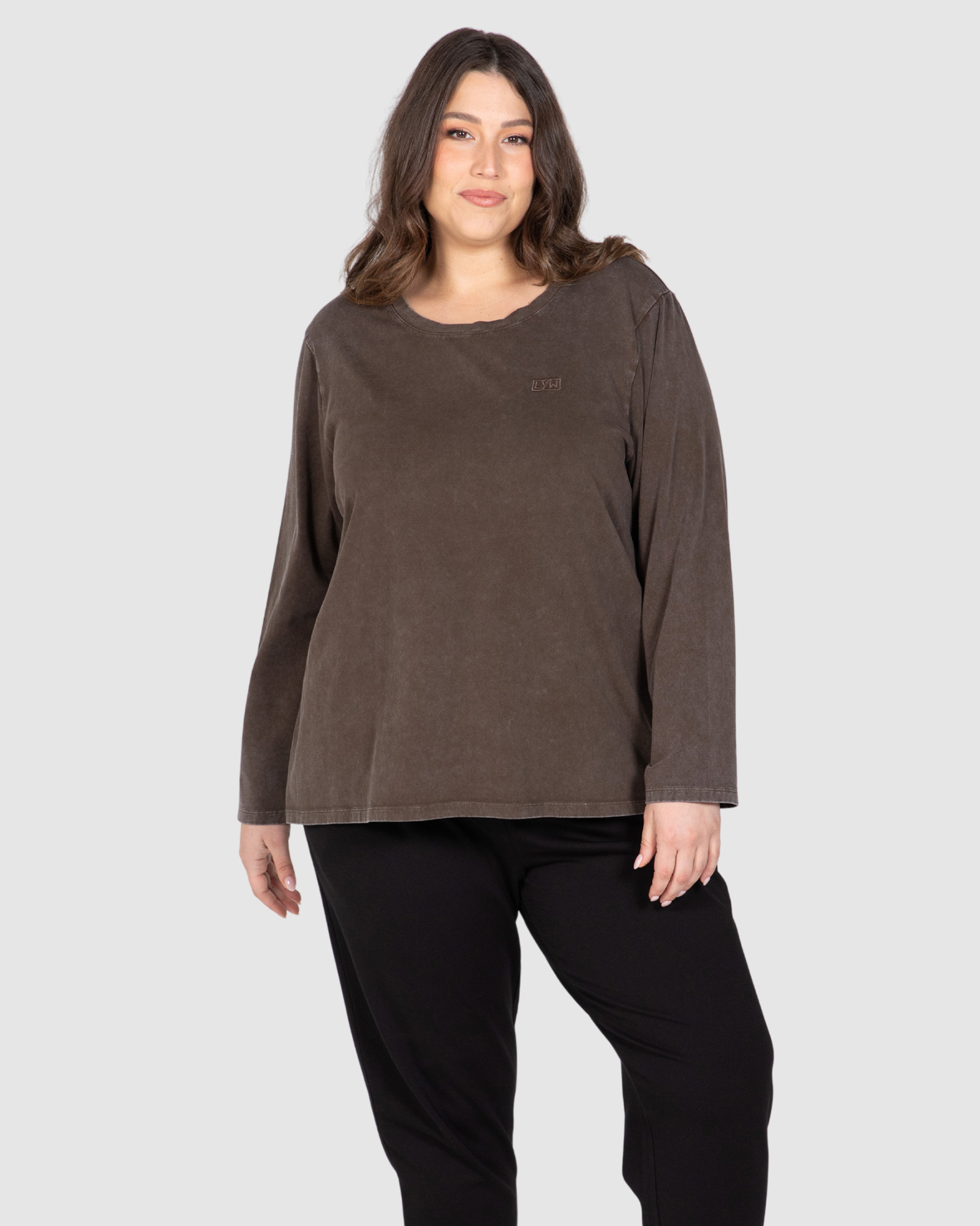Molly Acid Wash Long Sleeve Tee