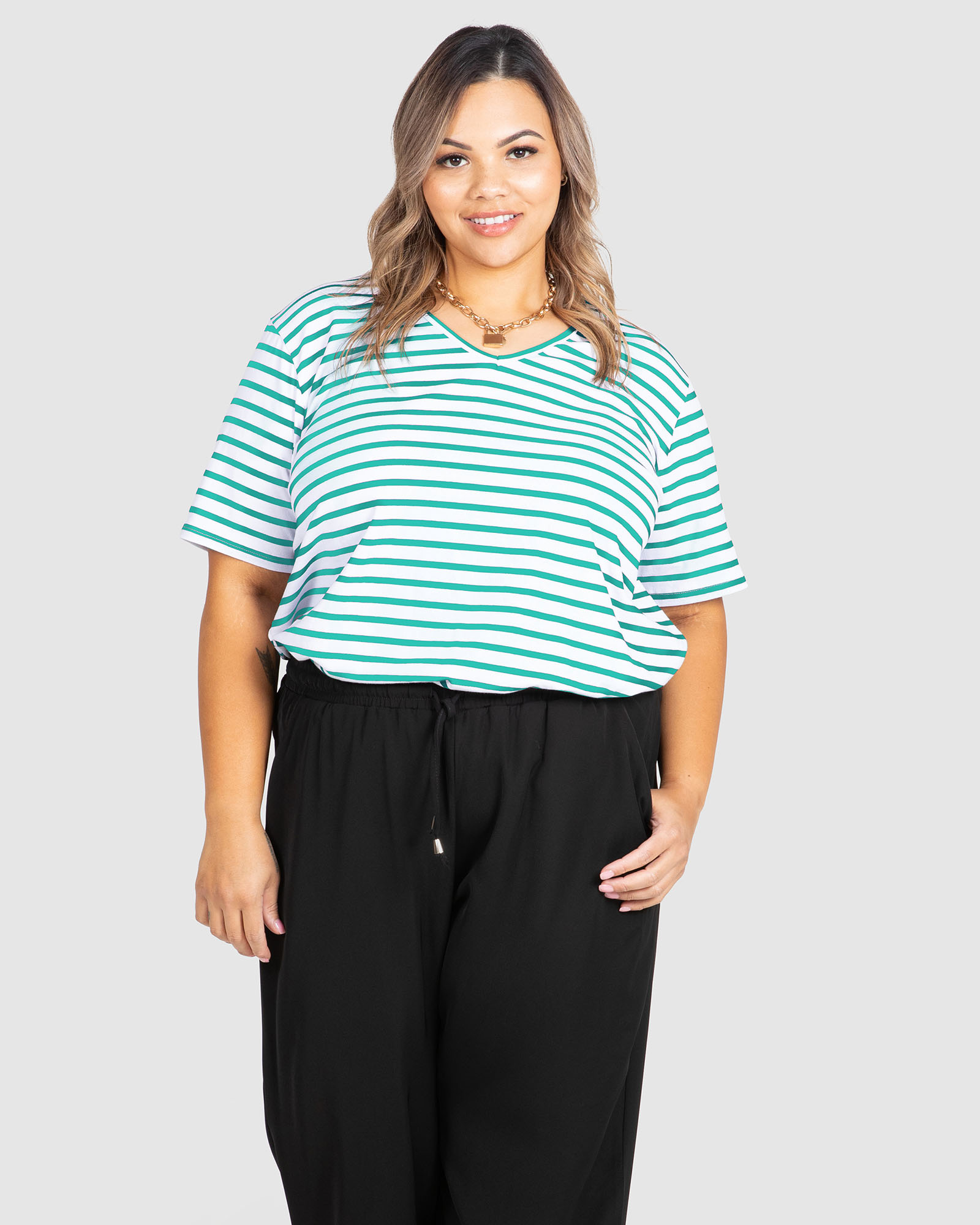 Cassie Stripe Tee