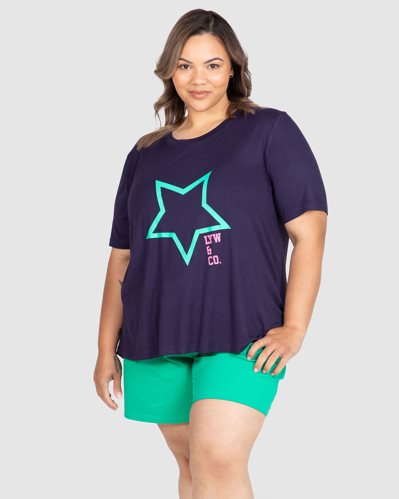 LYW & Co Star Print Tee