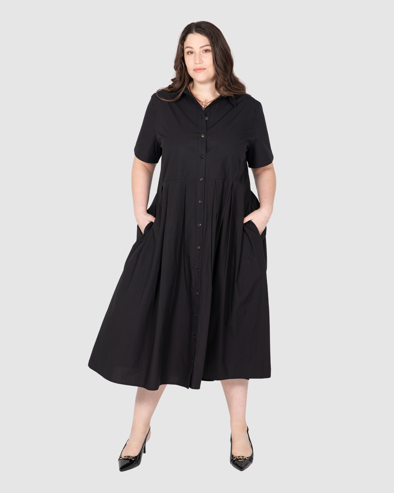 Adella Box Pleat Dress