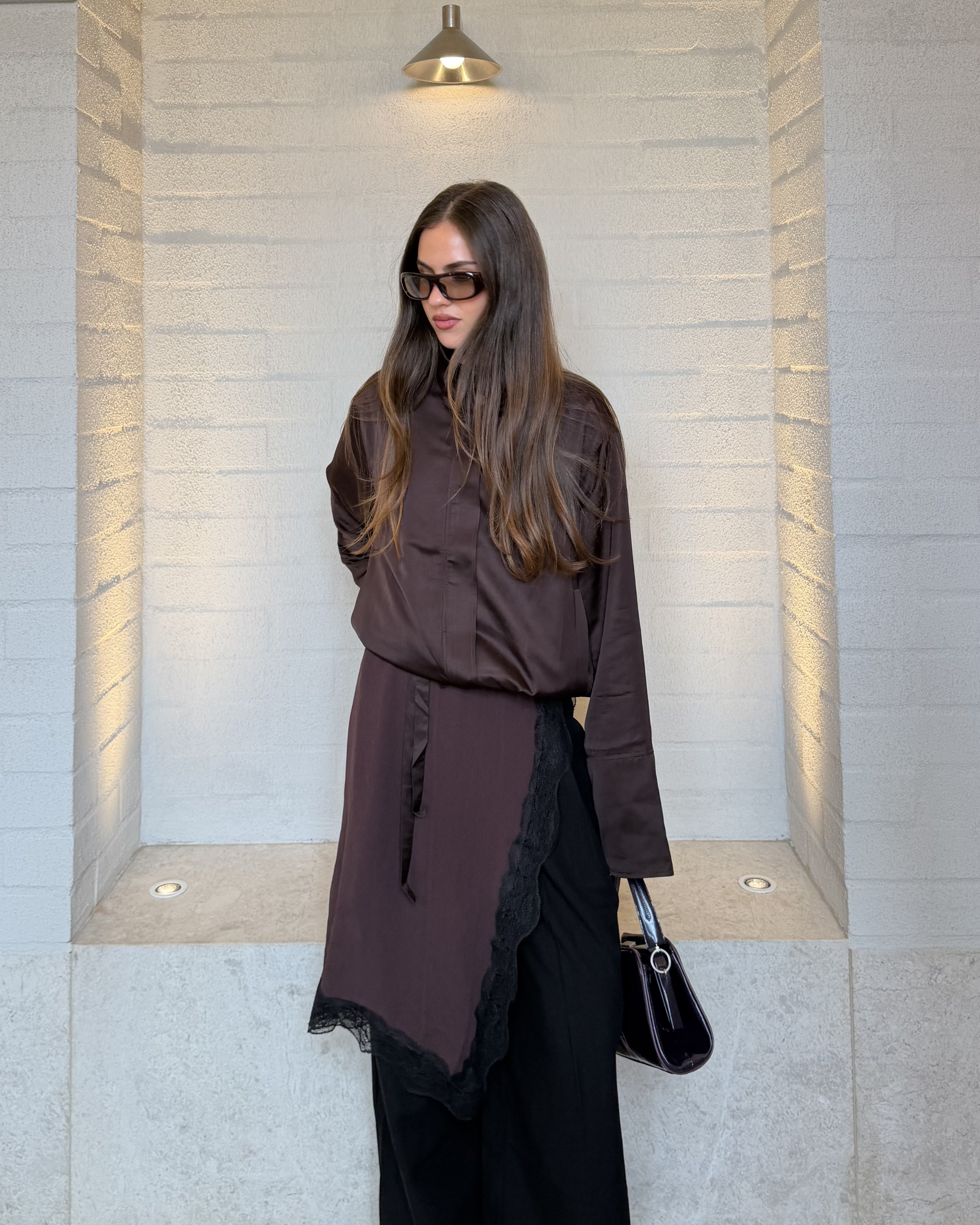 Anya Lace Trim Sheer Tunic