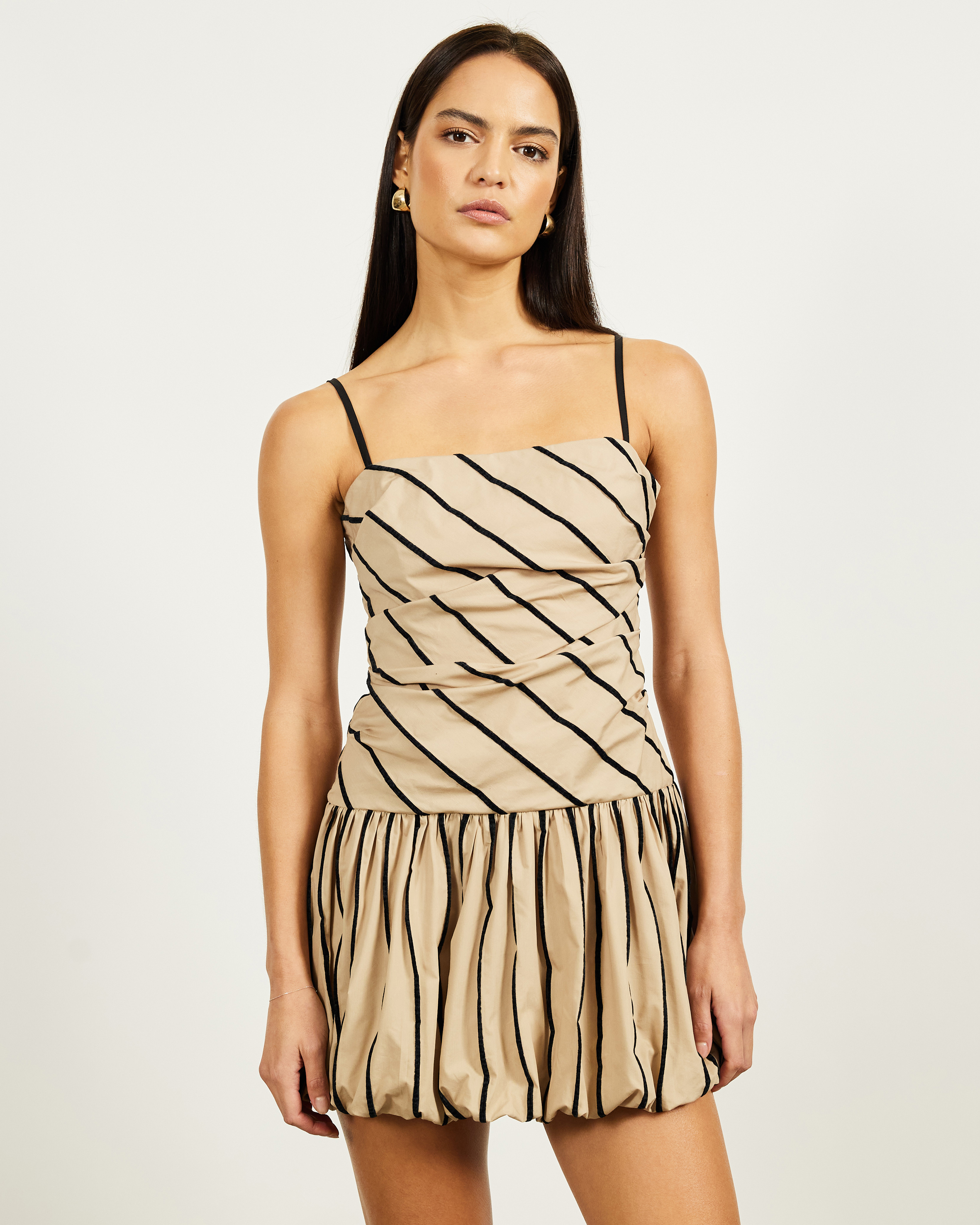 Lorie Bubble Hem Mini Dress