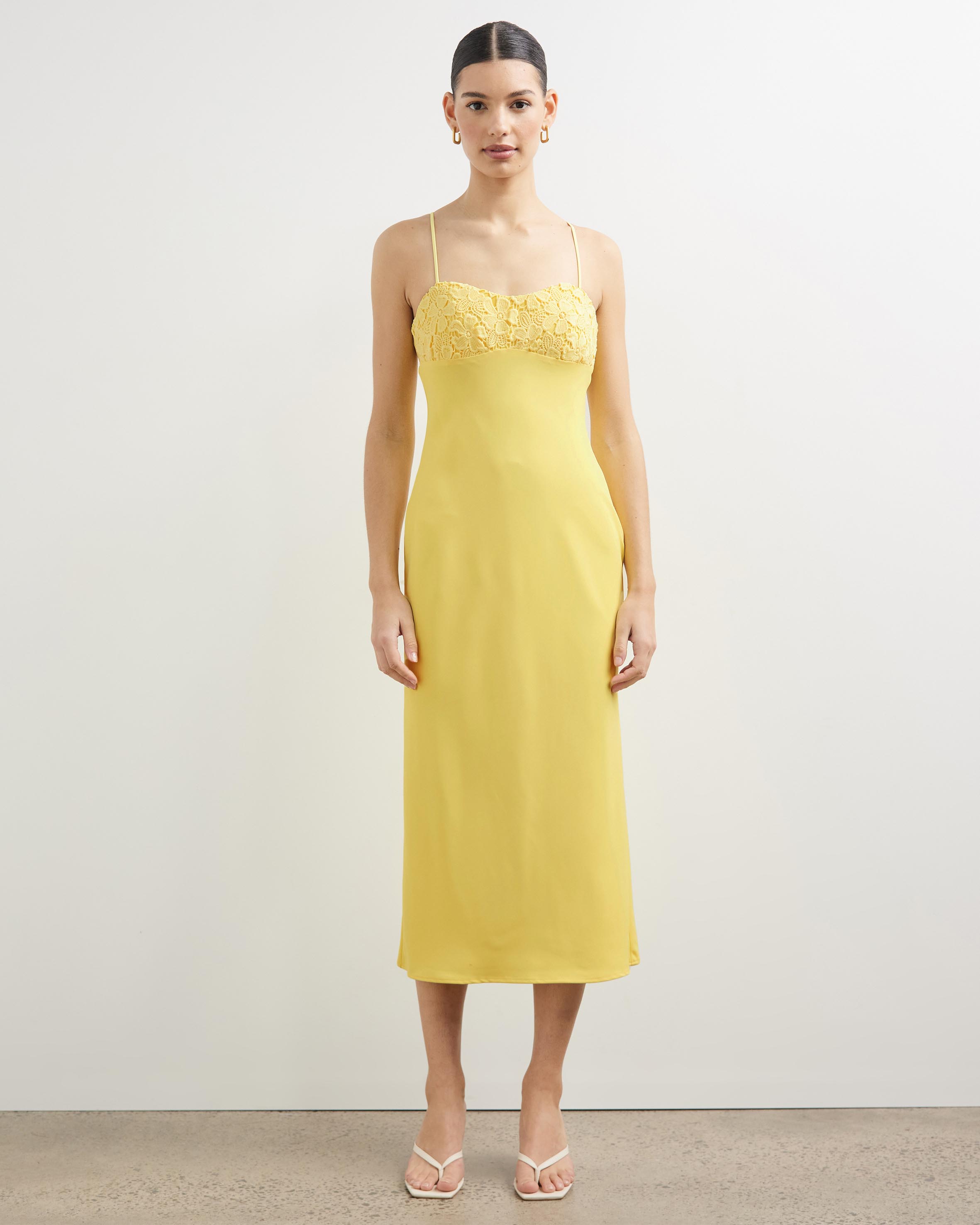 Pippa Lace Bodice Midi Dress
