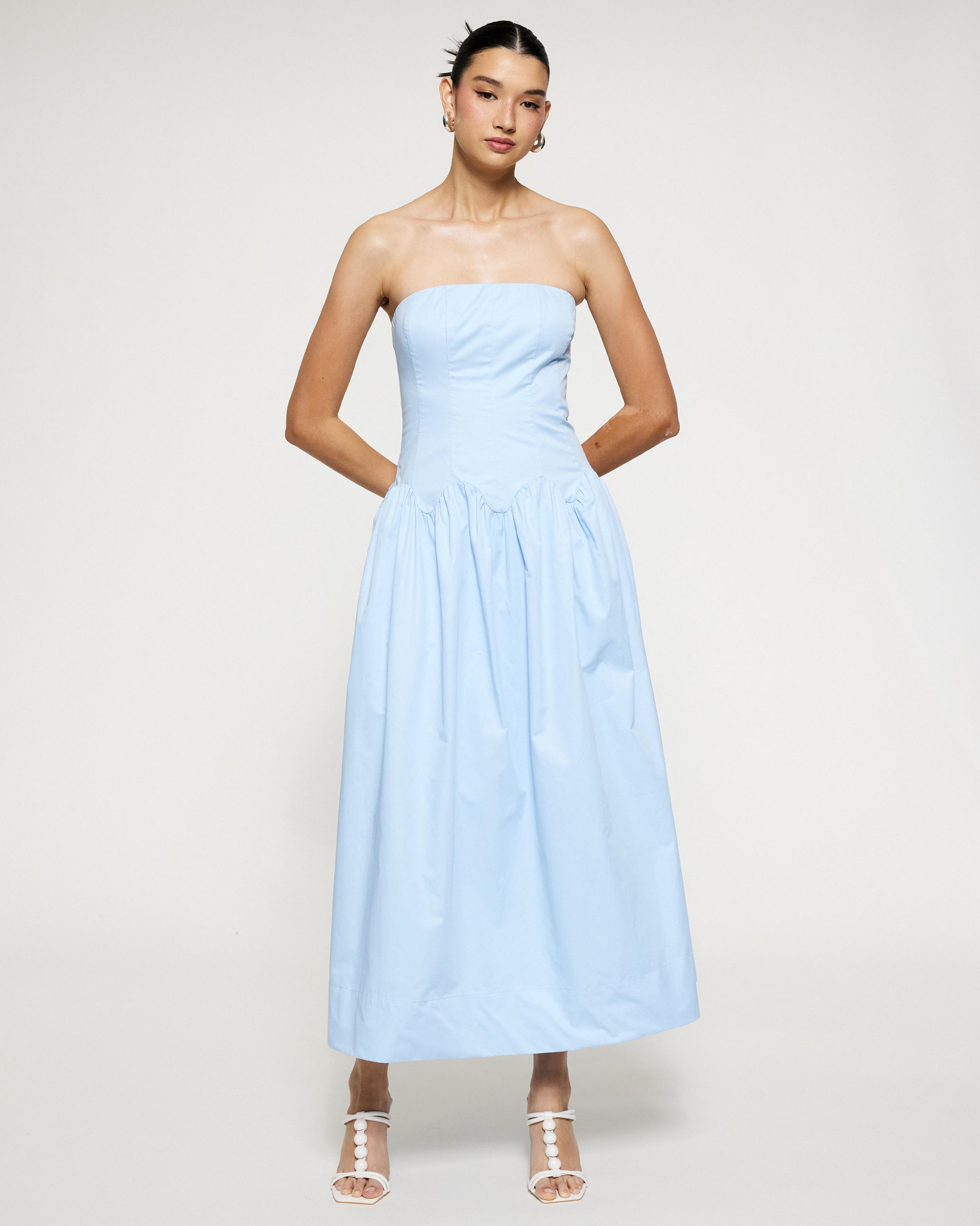 Sophia Strapless Midi Dress