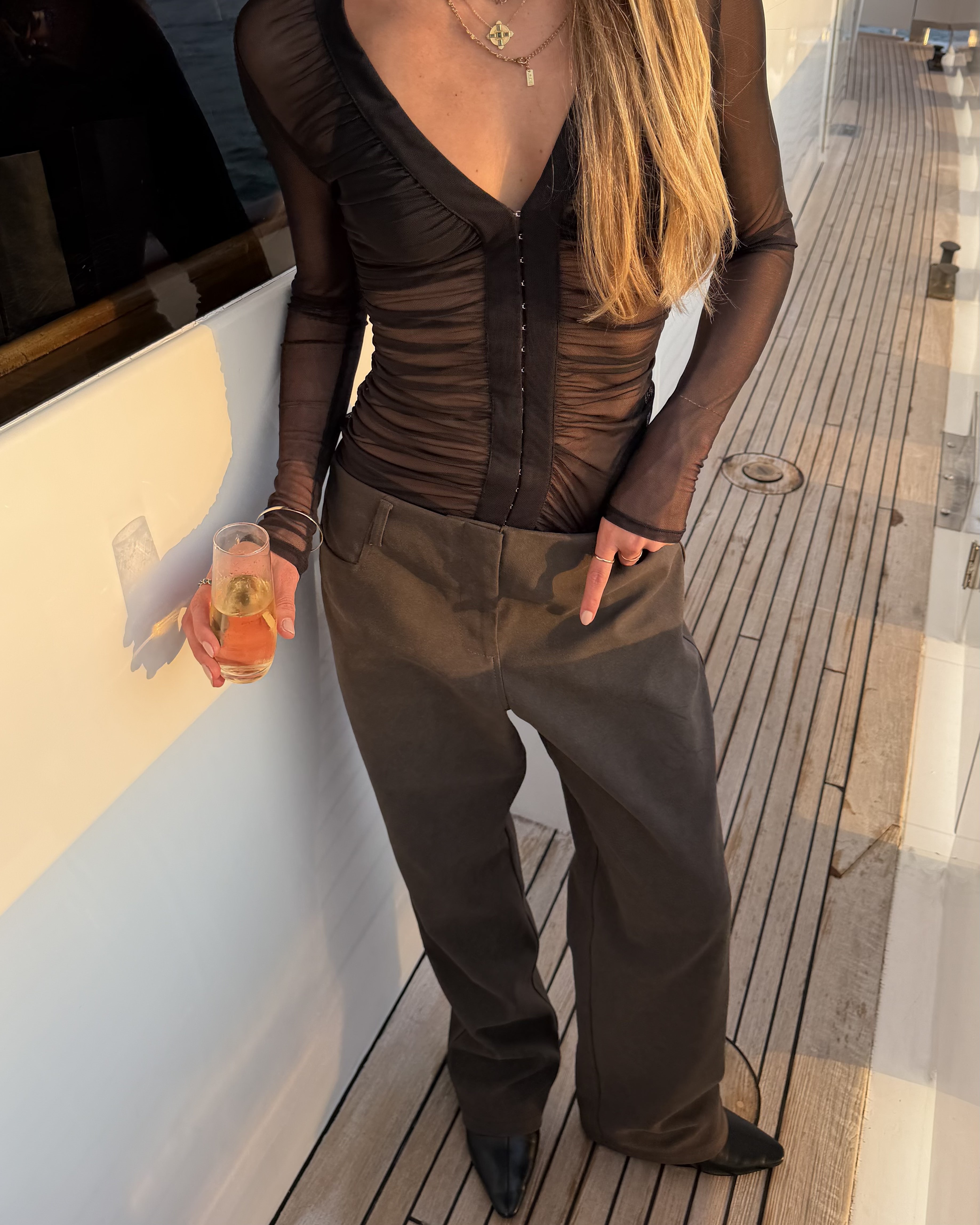 Genevieve Suede Look Pants