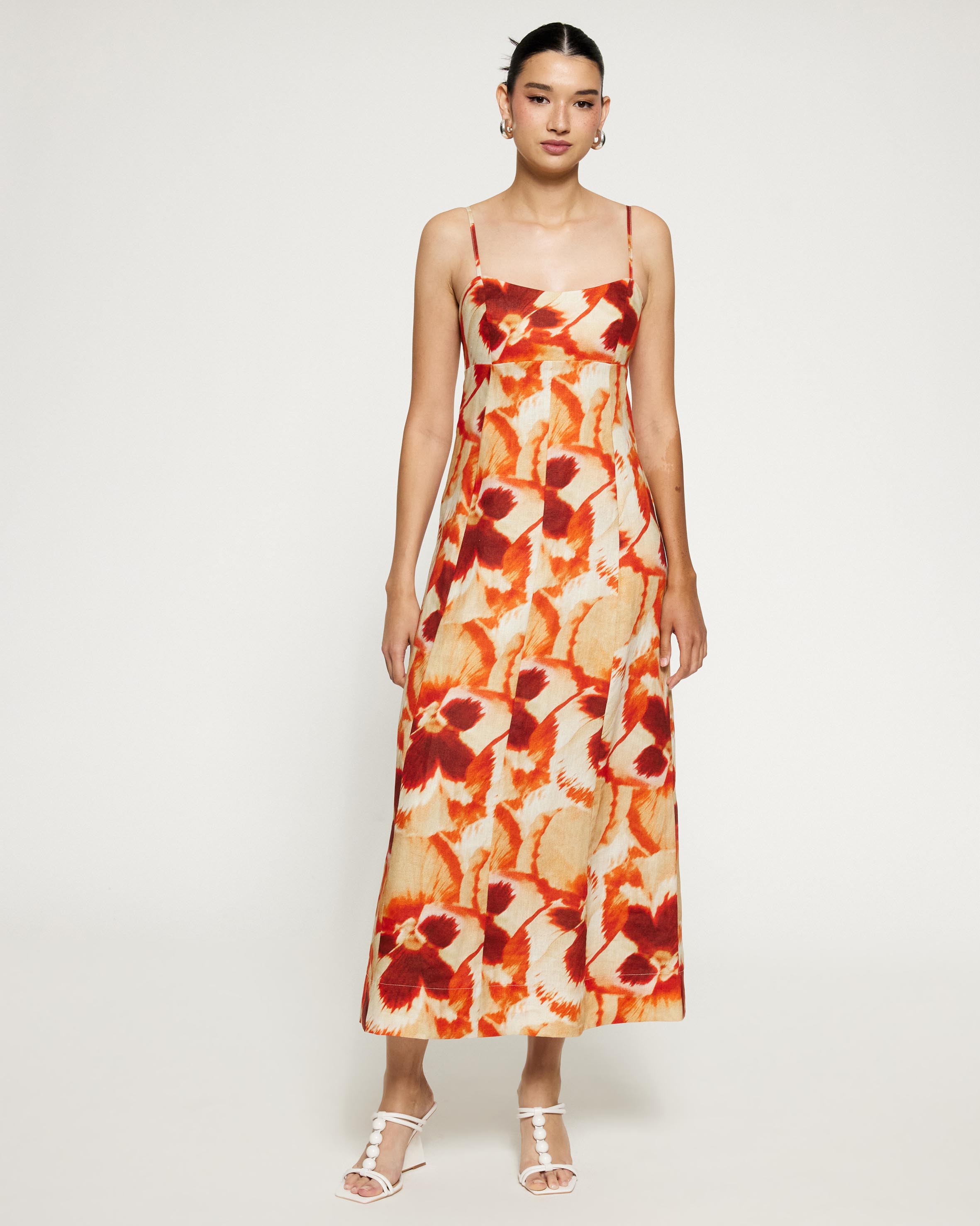Tacita Linen Midi Dress