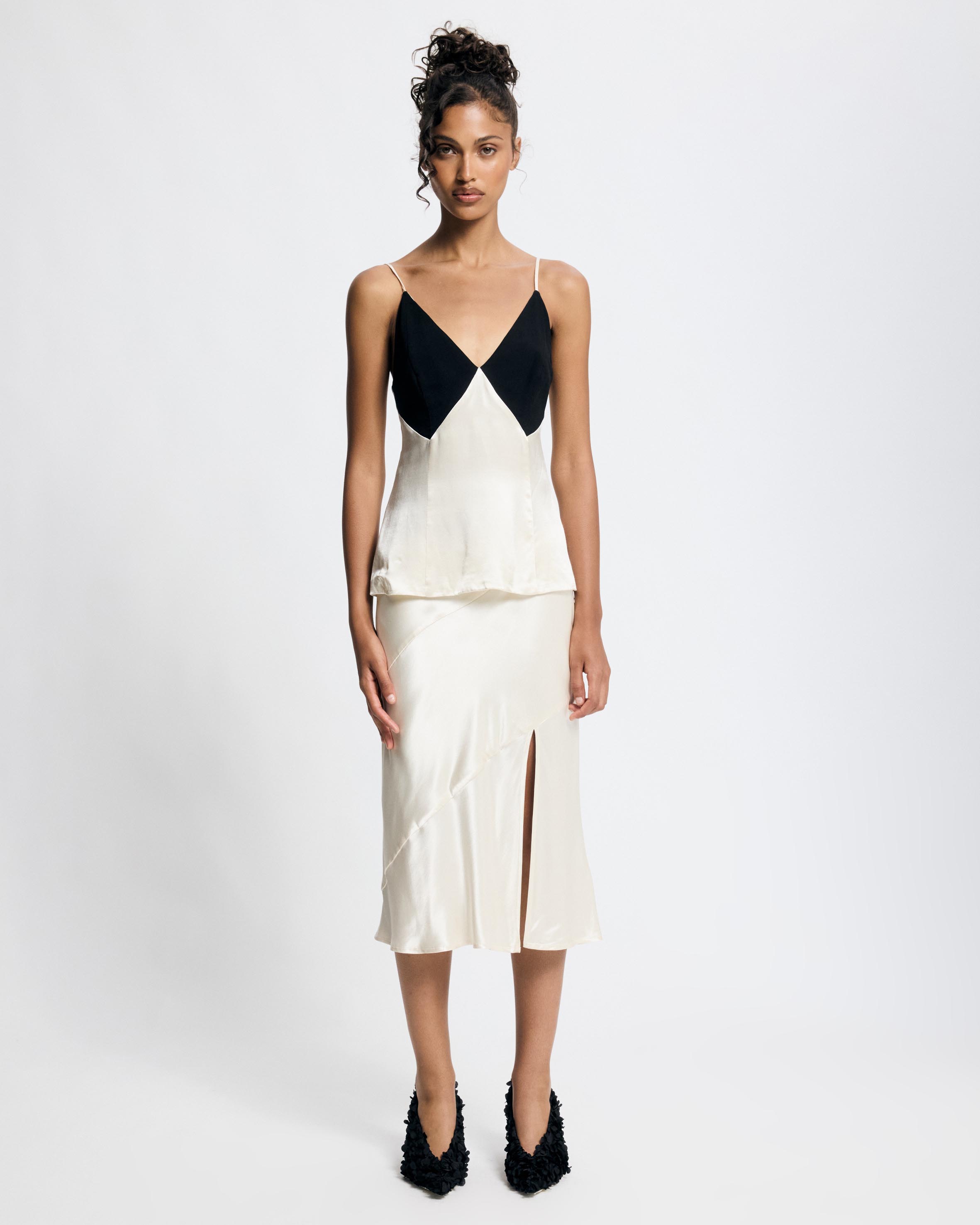 Margot Satin Midi Skirt