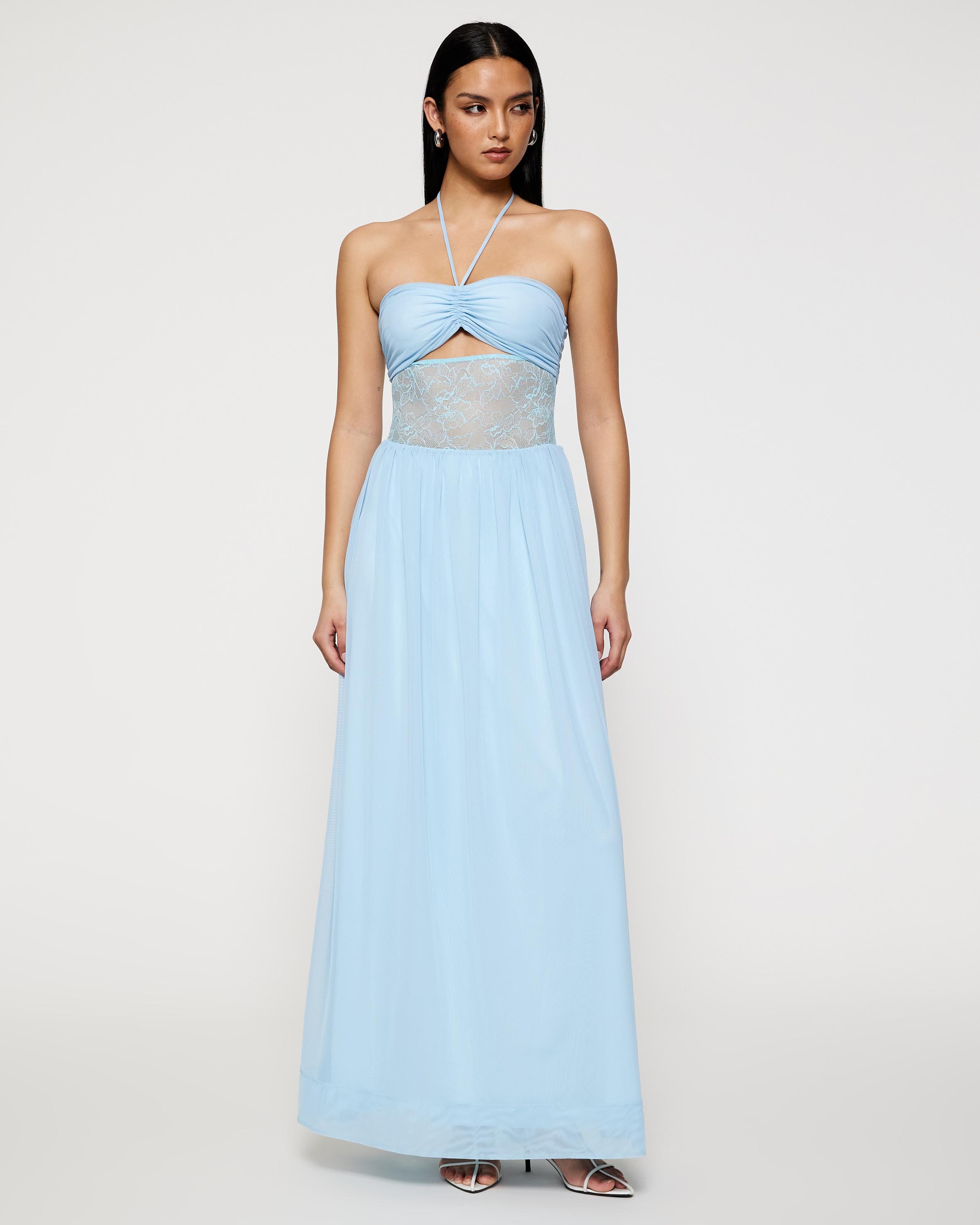 Isla Lace Halter Maxi Dress