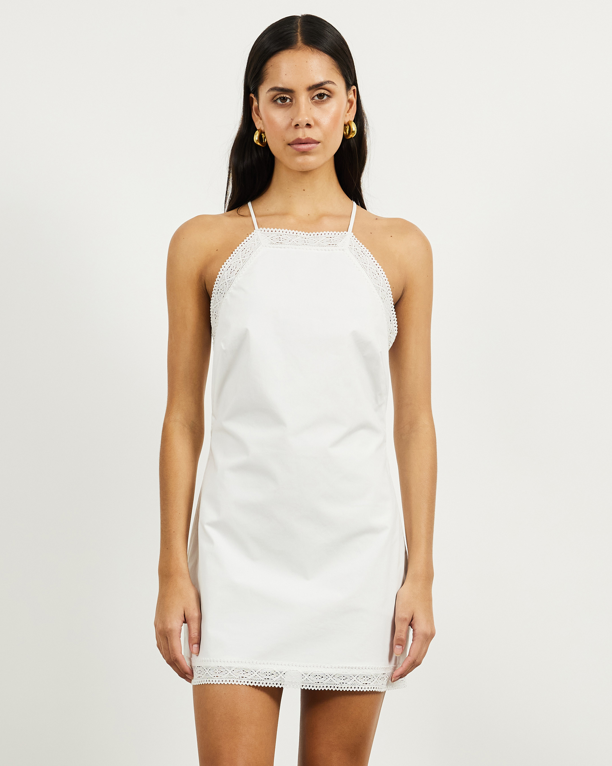 Lucy Lace Trim Mini Dress