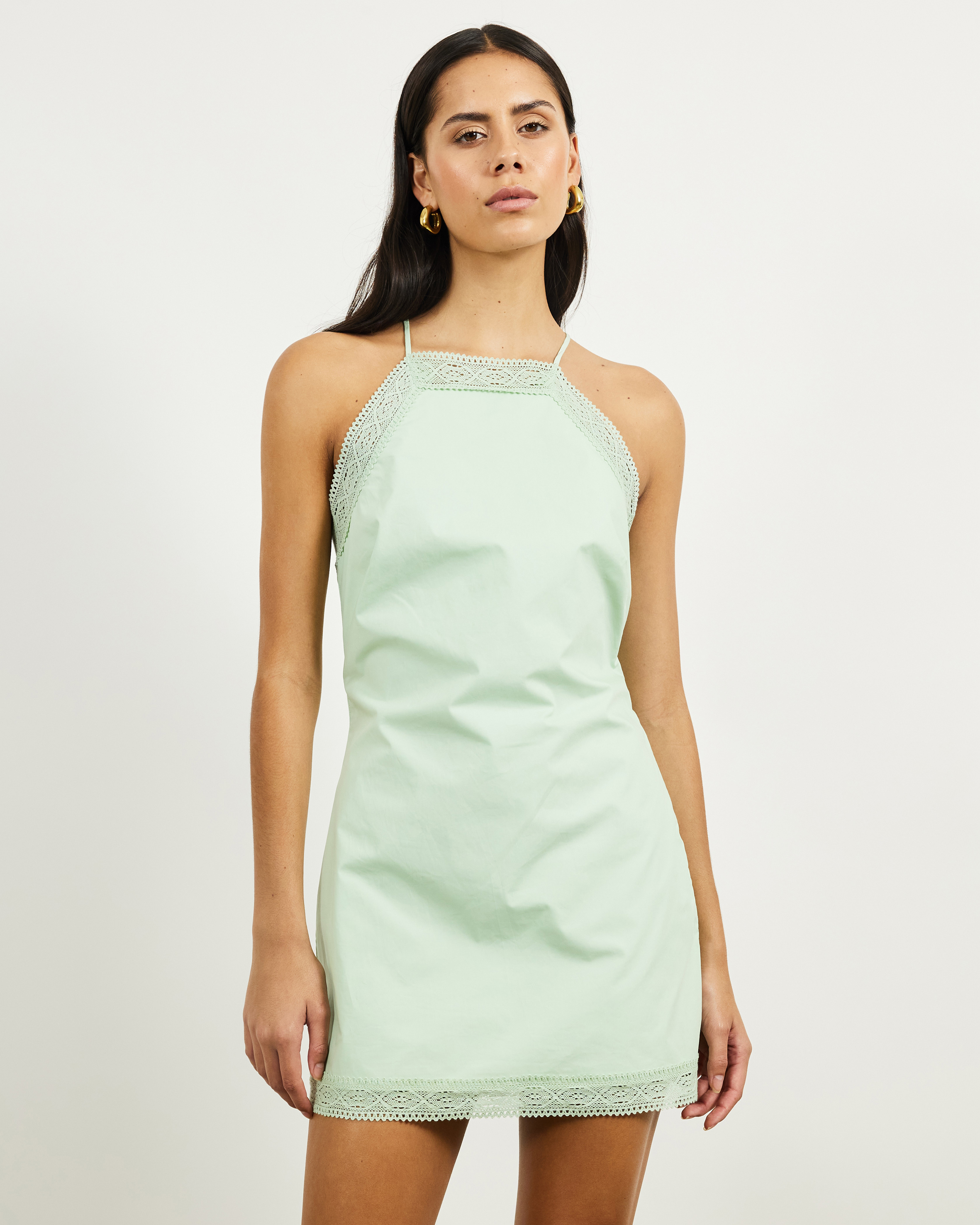 Lucy Lace Trim Mini Dress