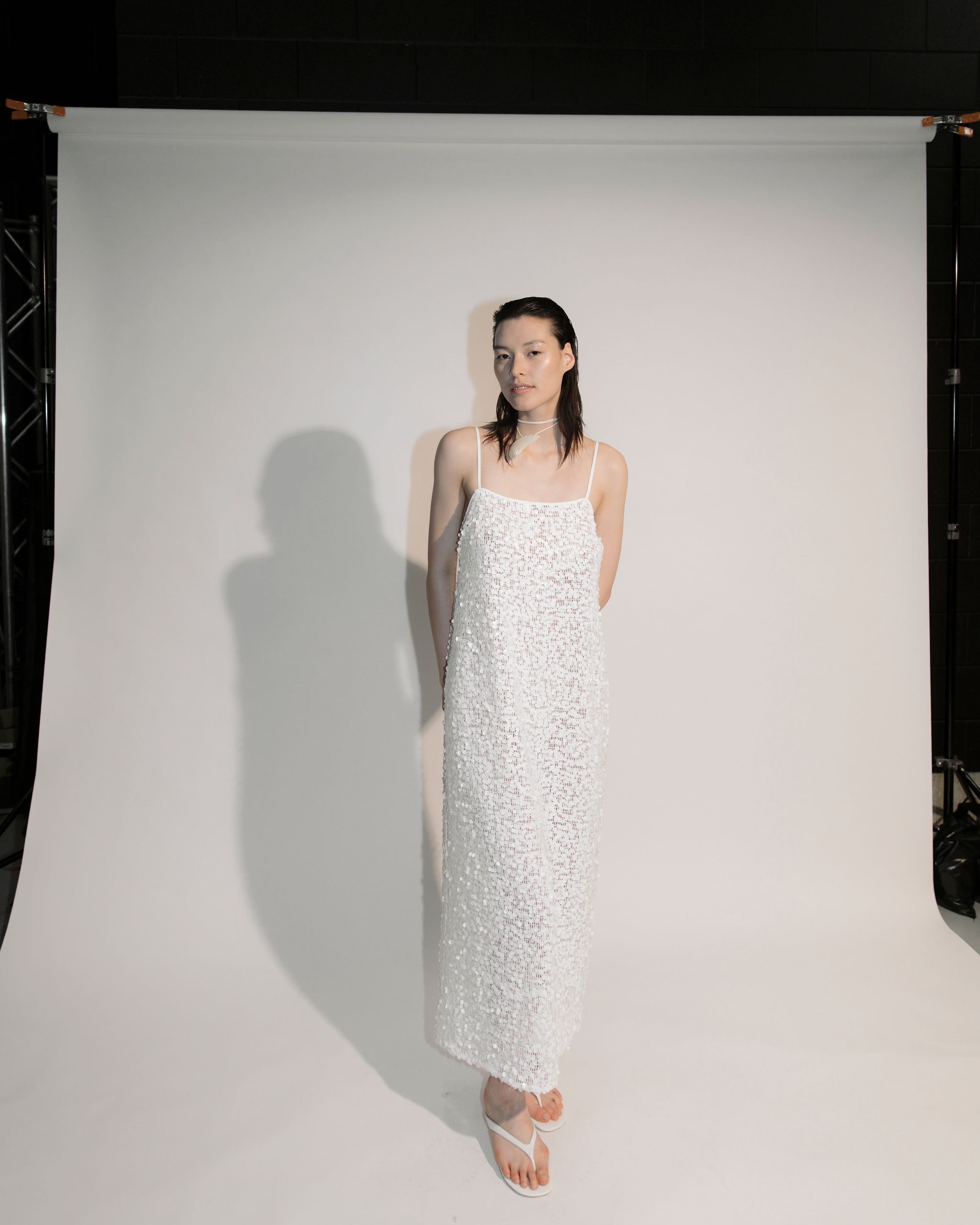 Claudia Sequin Shift Maxi Dress