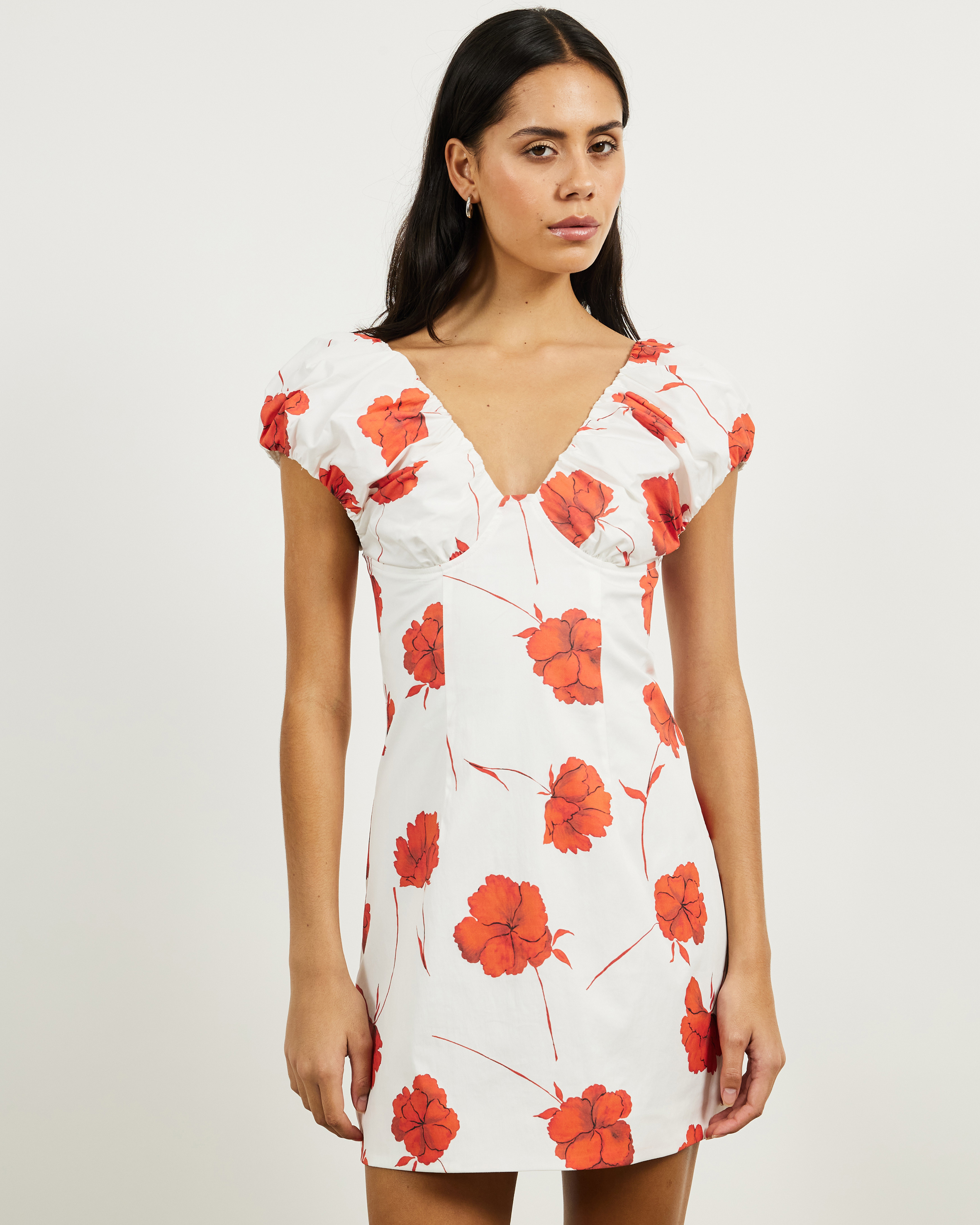 Posy Gathered Detail Mini Dress