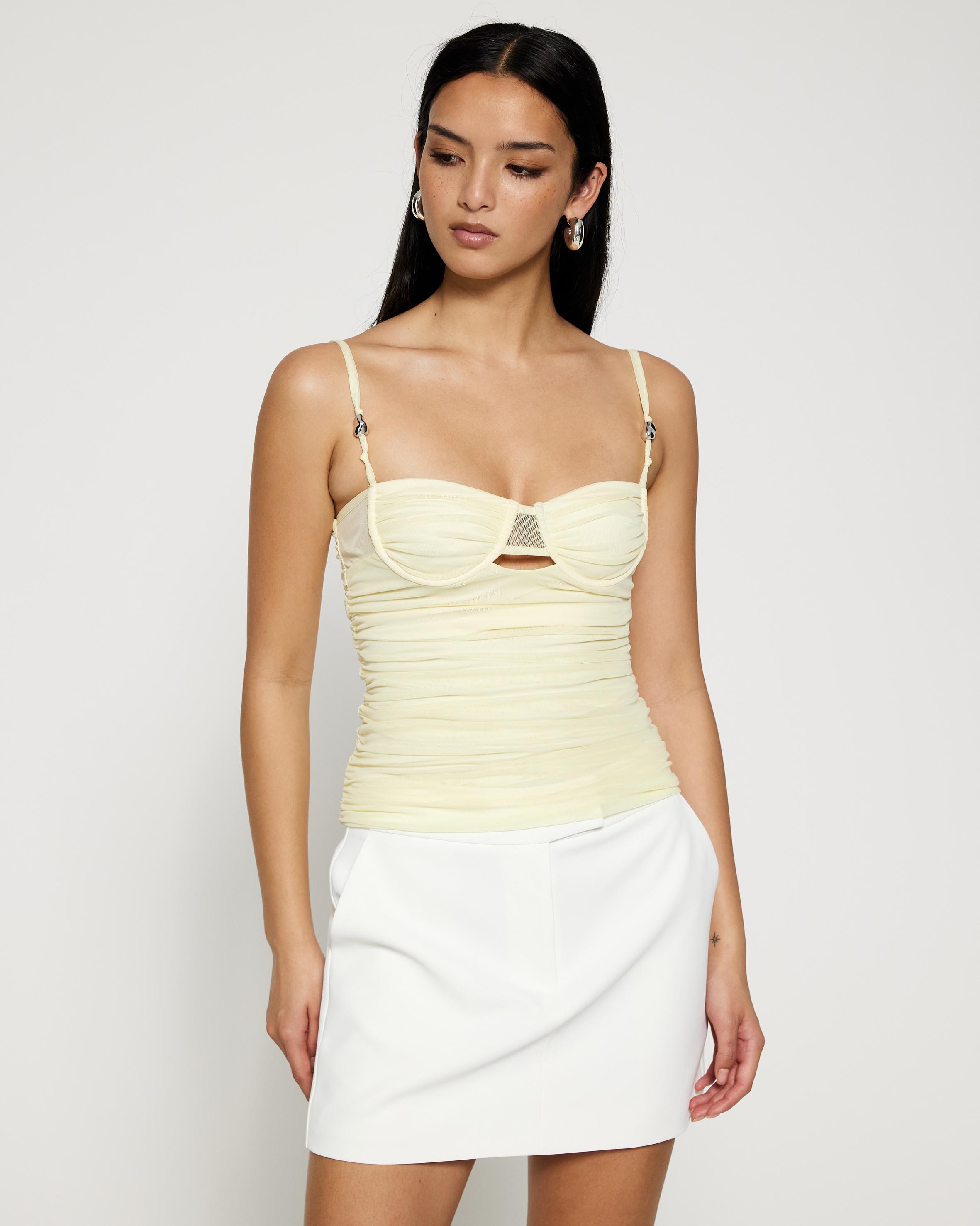 Chanelle Ruched Bustier Top