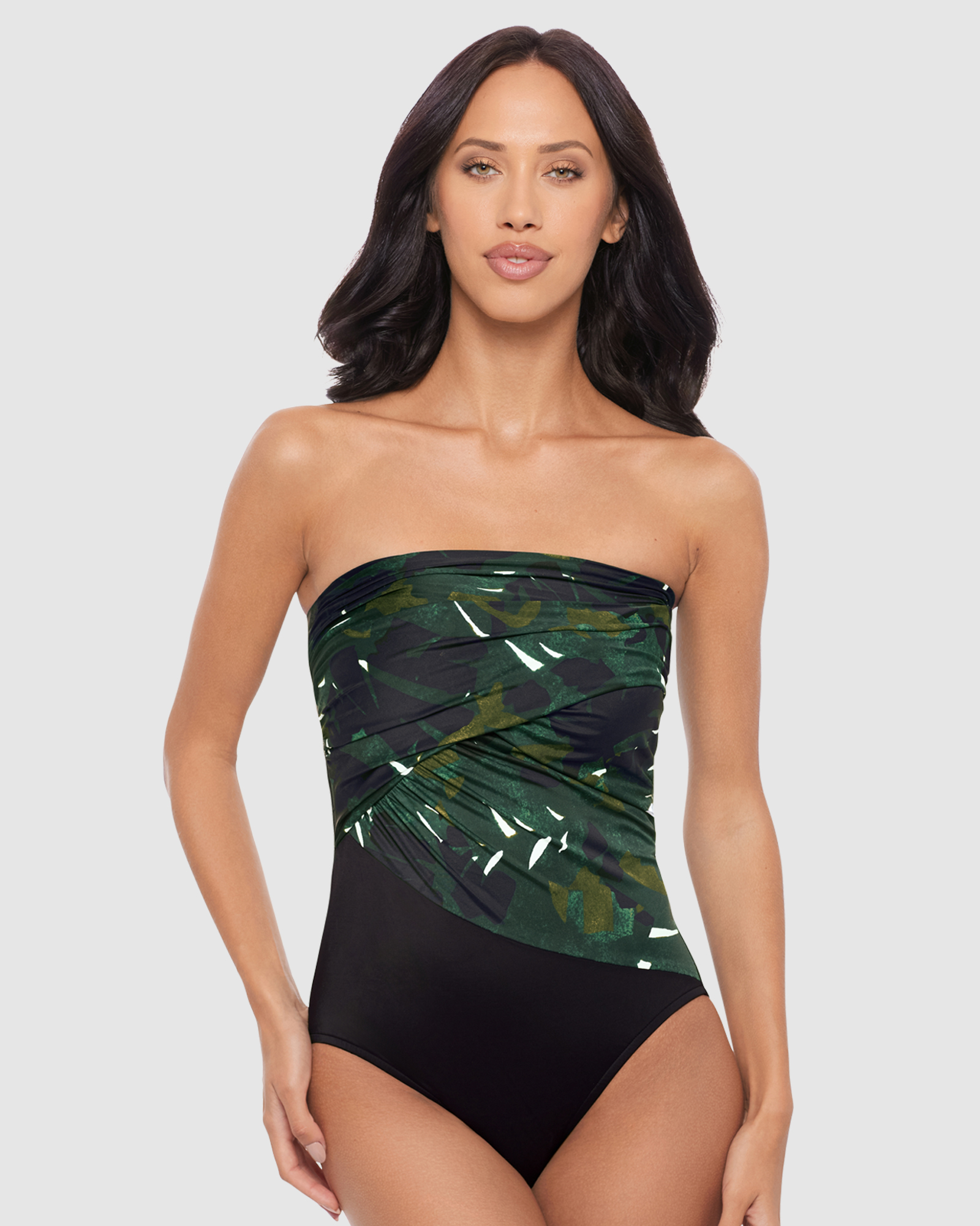 Palmetto Goddess One Shoulder Tummy Control Swimsuit