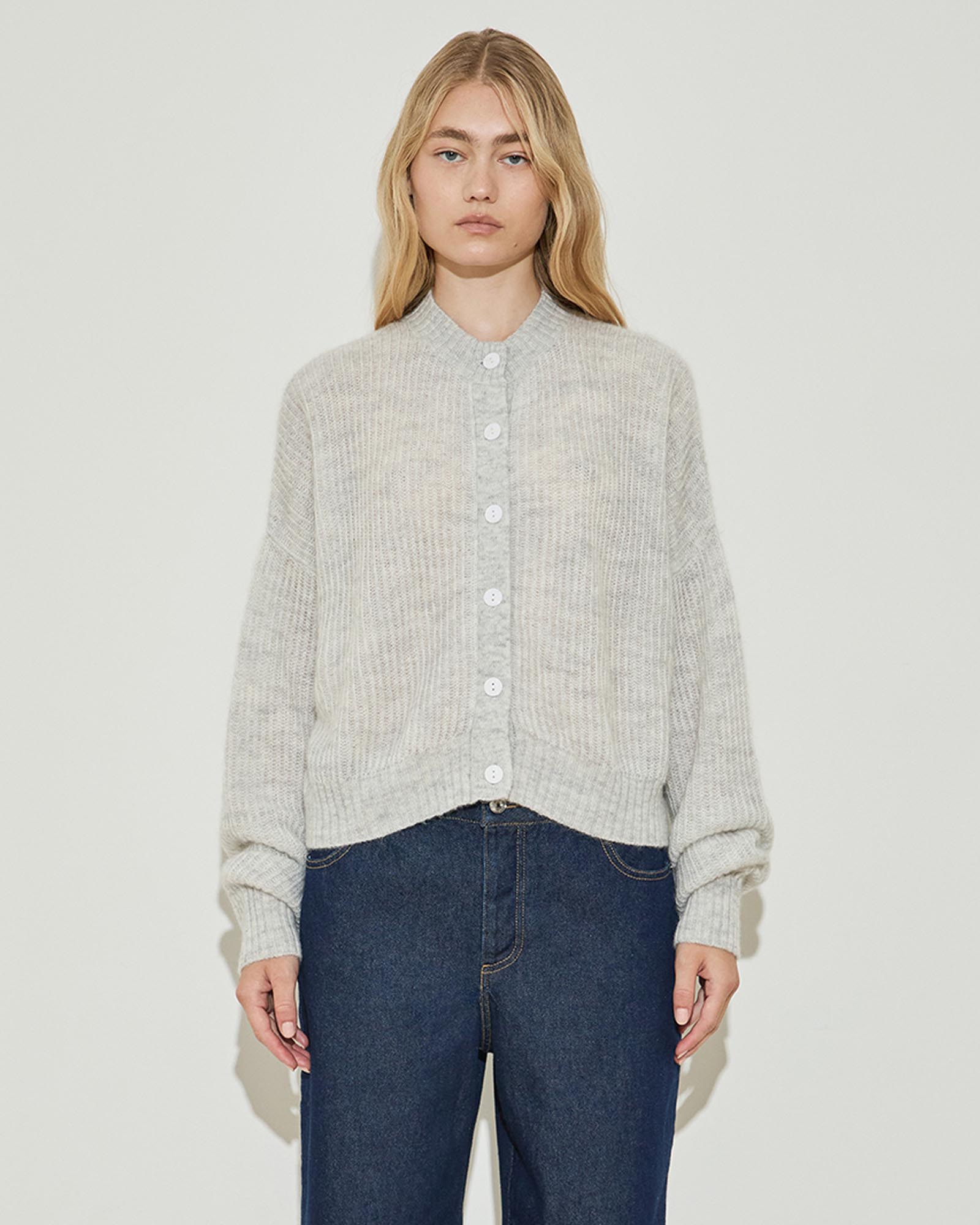 Oversized Crew Neck Cardigan