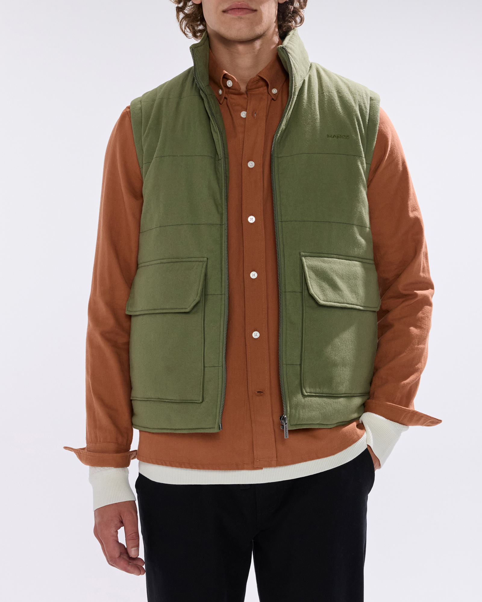 Rufus Brushed Cotton Vest