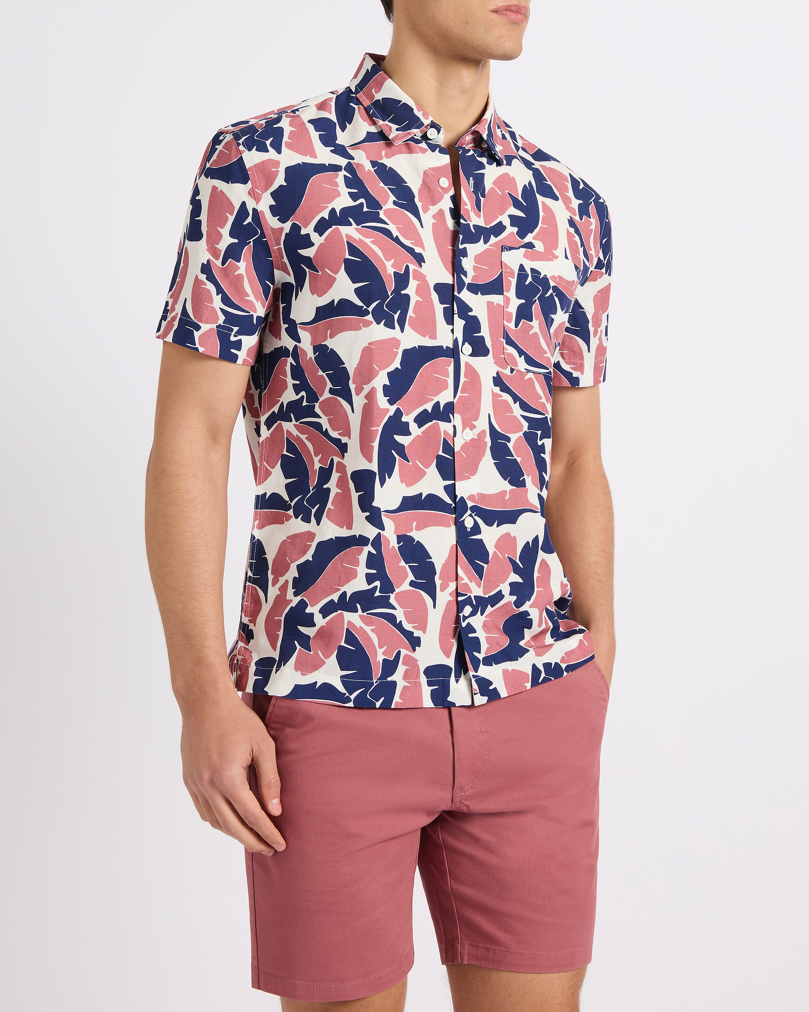 Identity Leaf Linen Mix Shirt