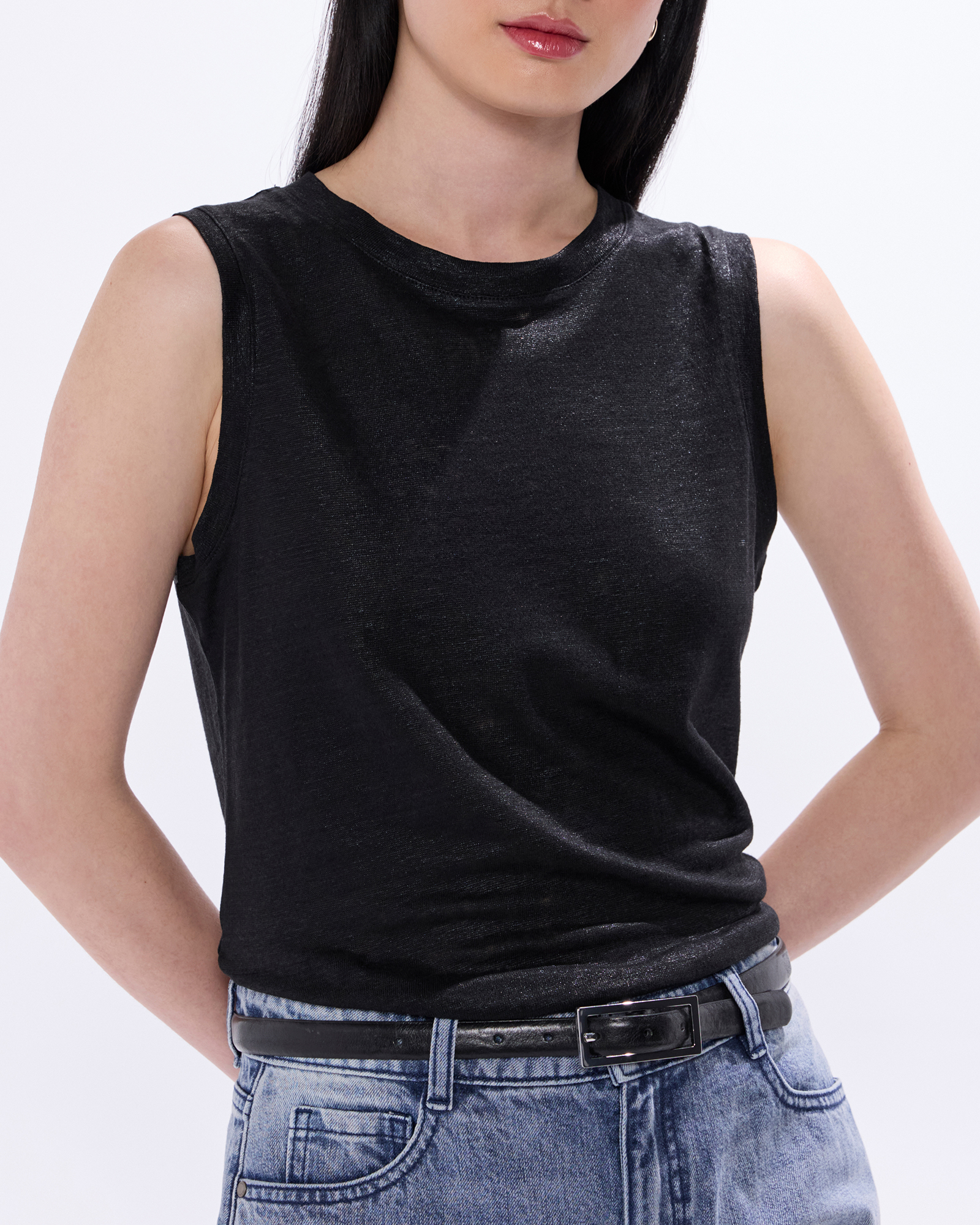 As Love Glows Foil Linen Tank