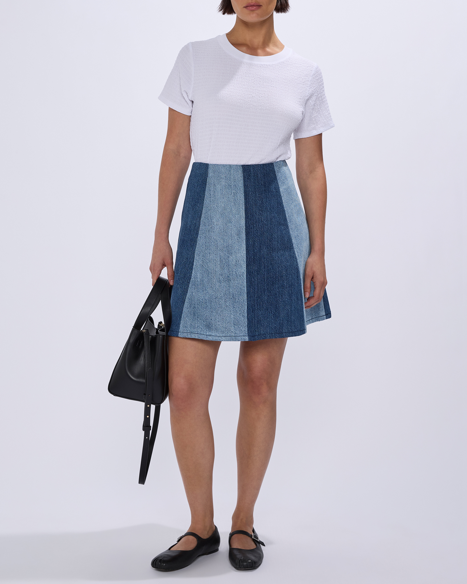 Tui Two Tone Denim Skirt