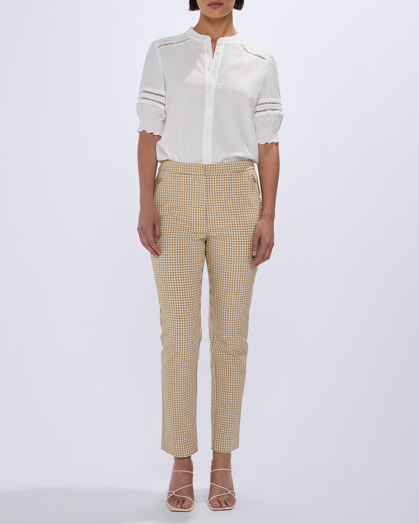 One In A Gingham Slim Pants