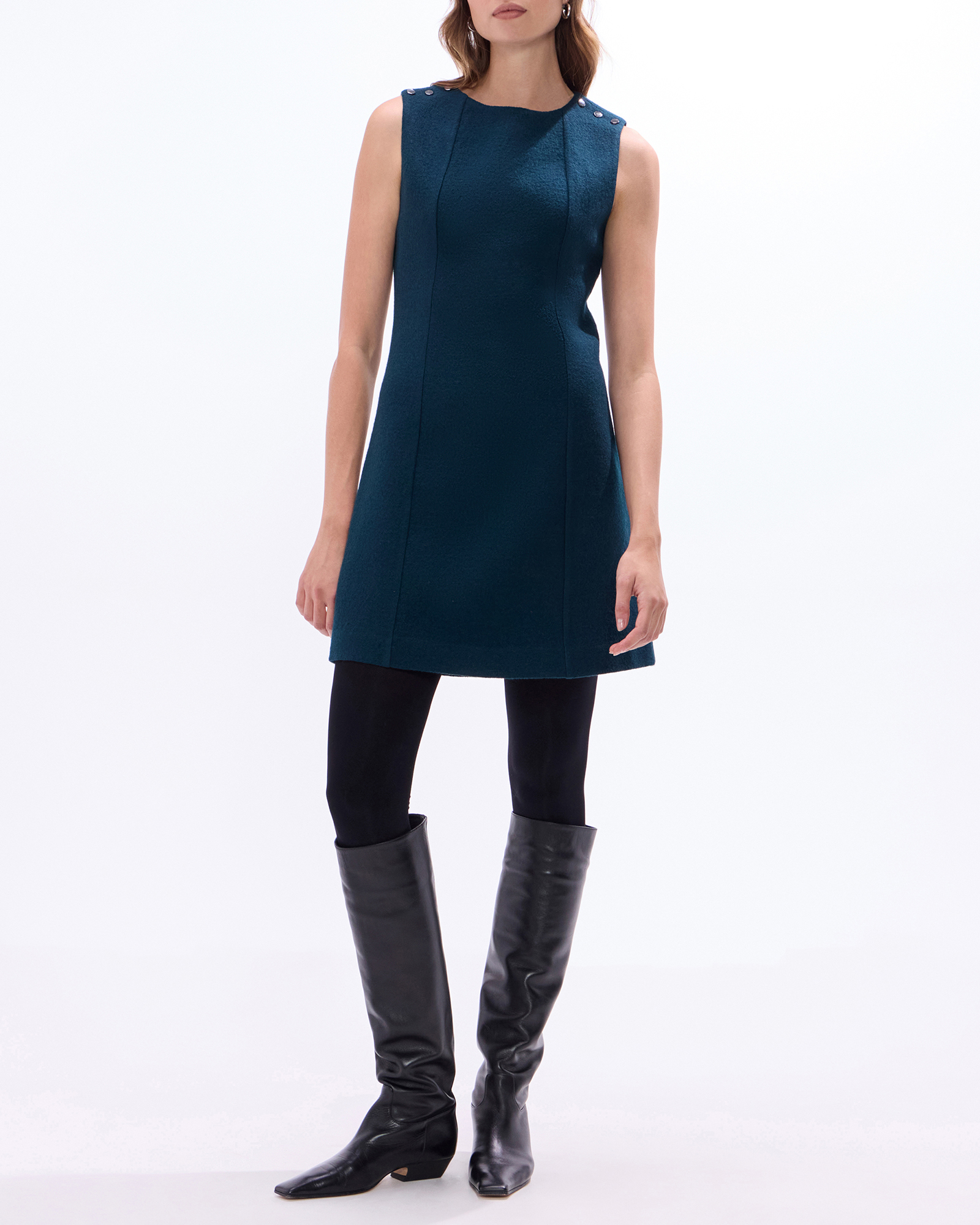 Feyre Felted Wool Mini Dress