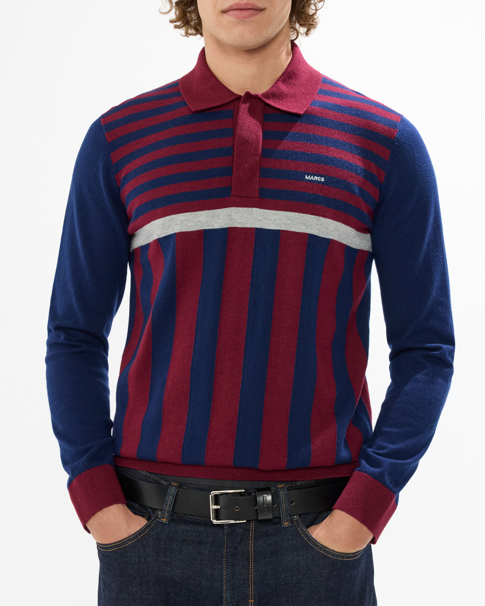 Joshua Stripe Knit Polo