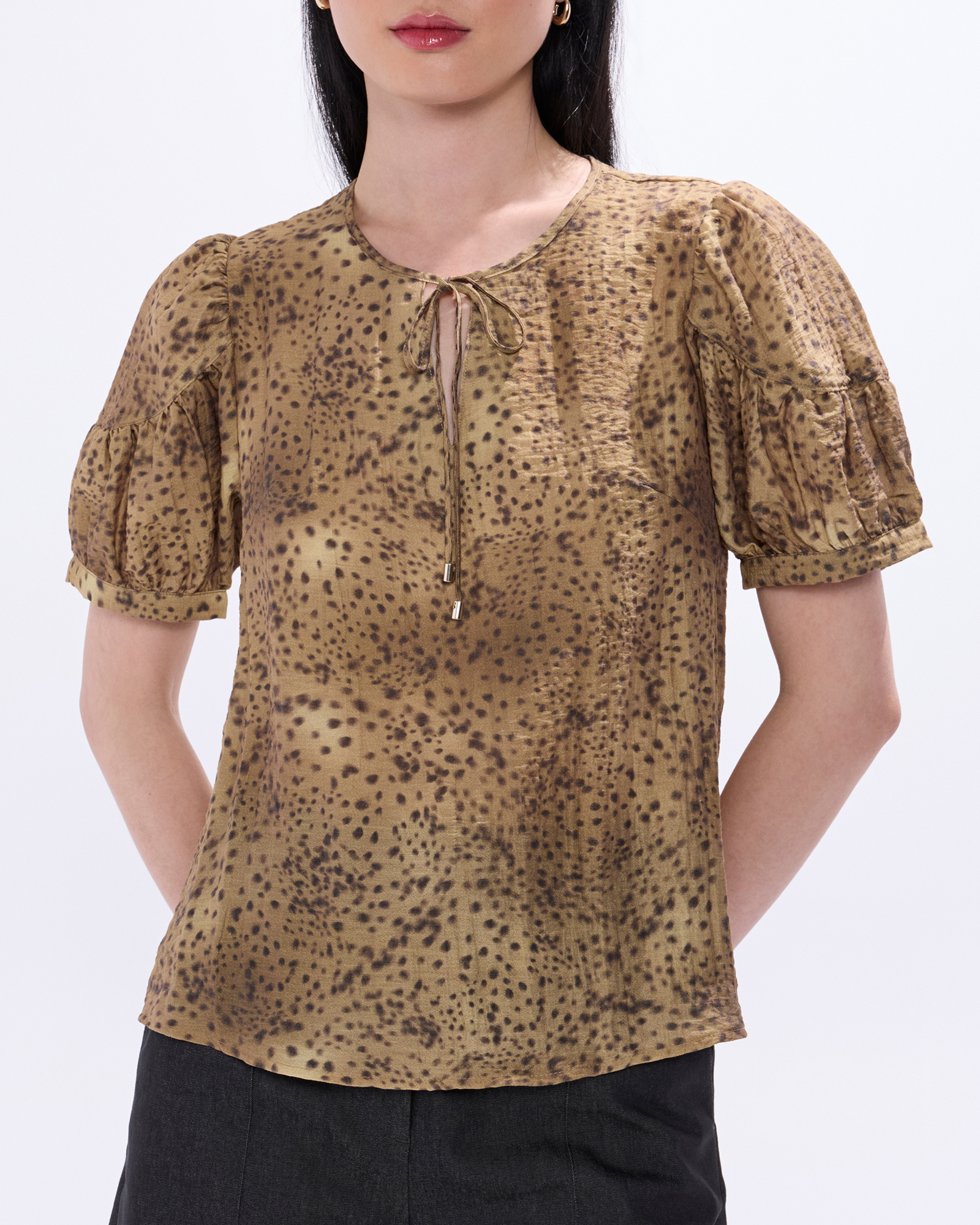 Spot To The Top Blouse
