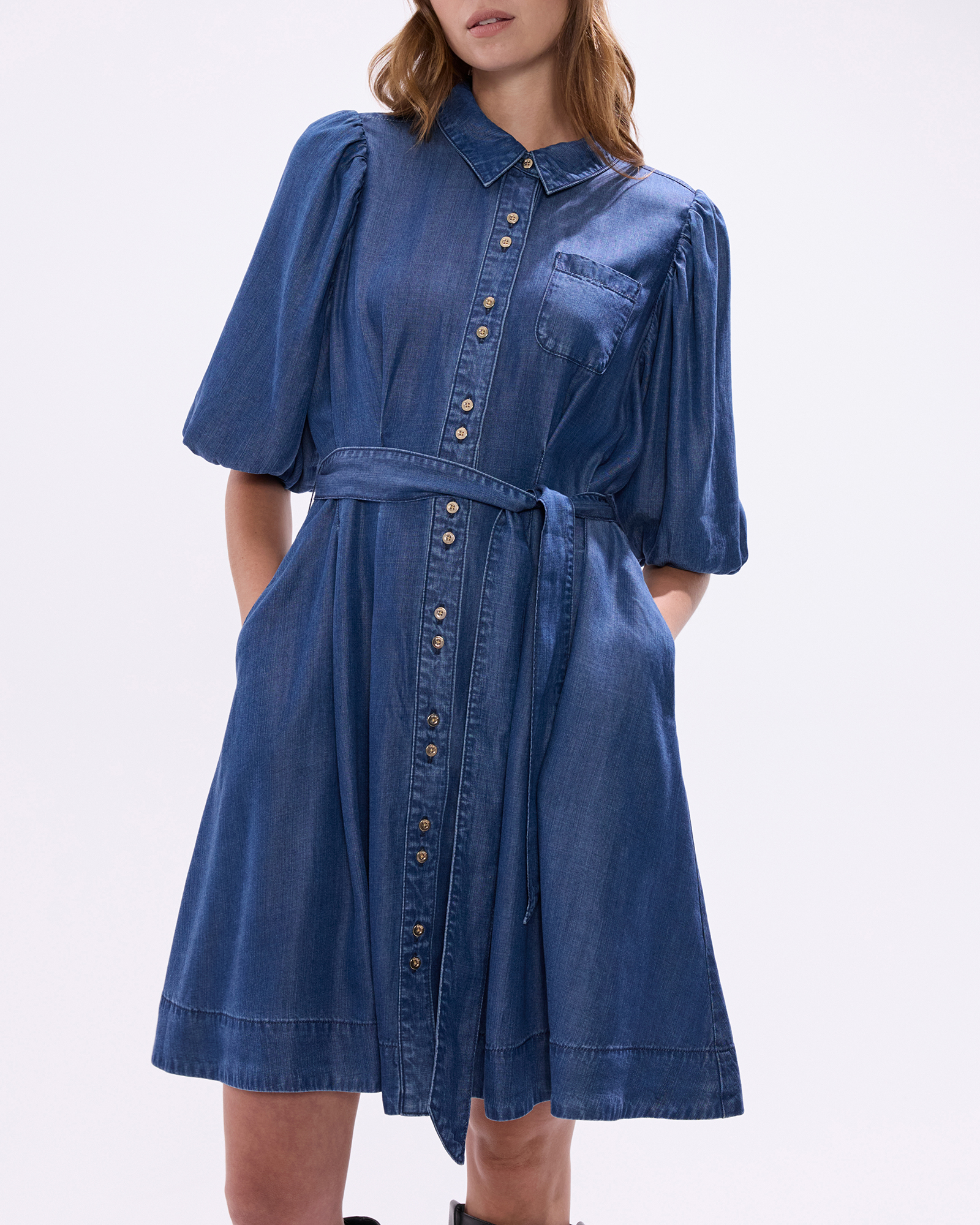 Deanna Chambray Dress
