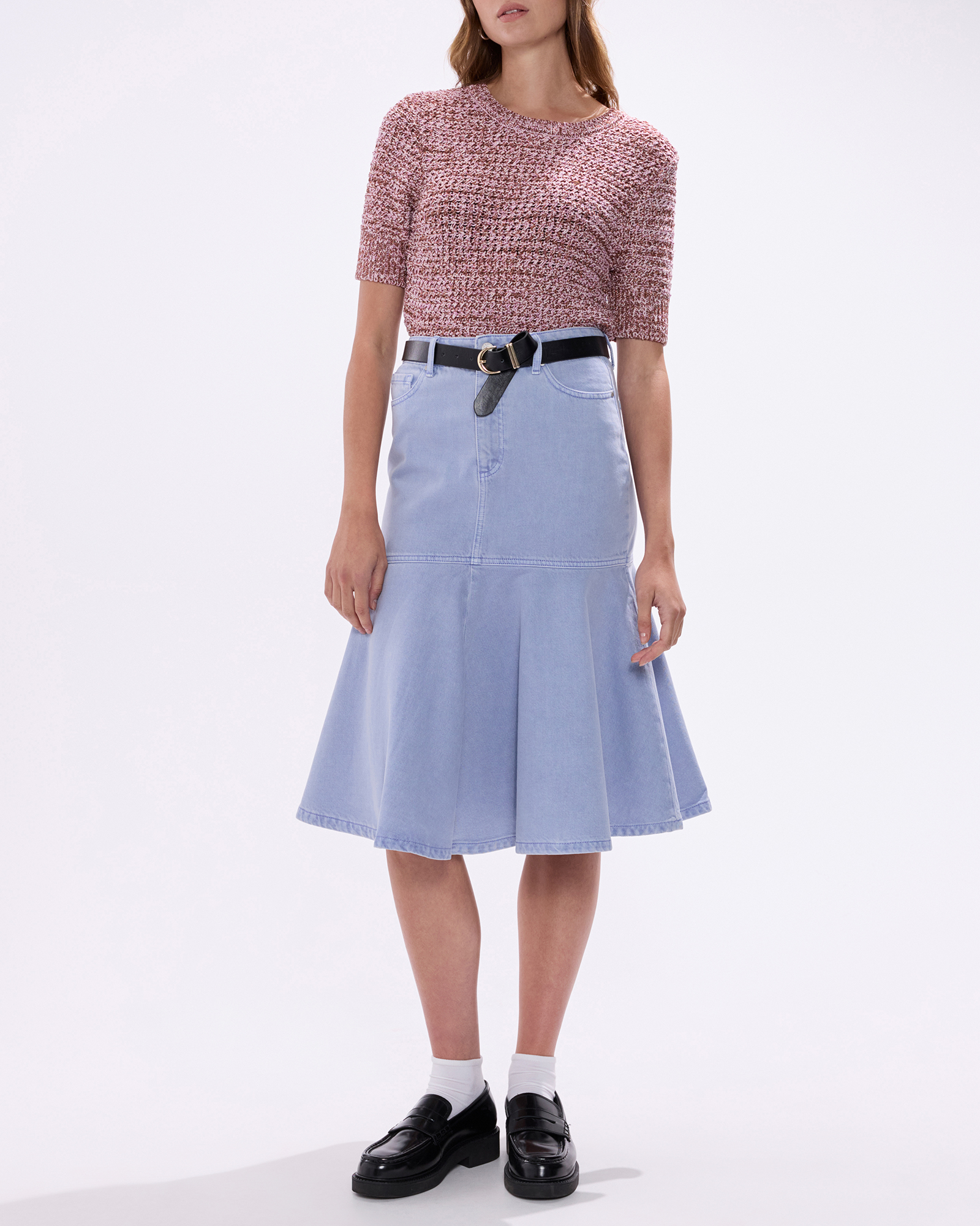 Gracie Denim Midi Skirt