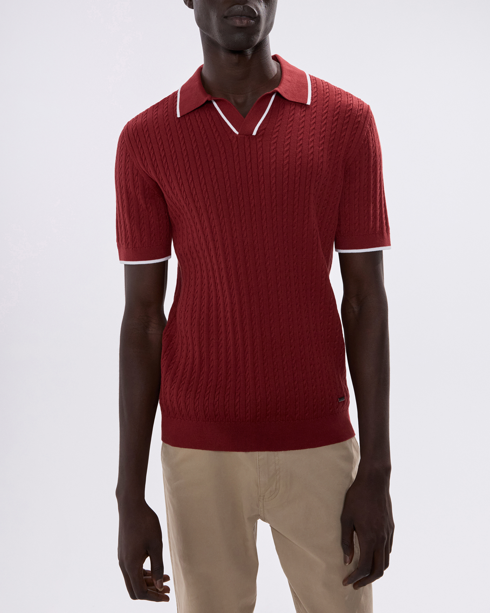 Kelly Cable Knit Polo