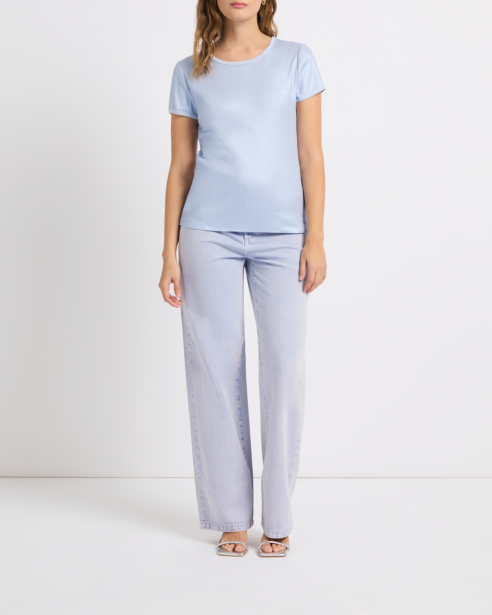 Cassandra Rib Foil Tee