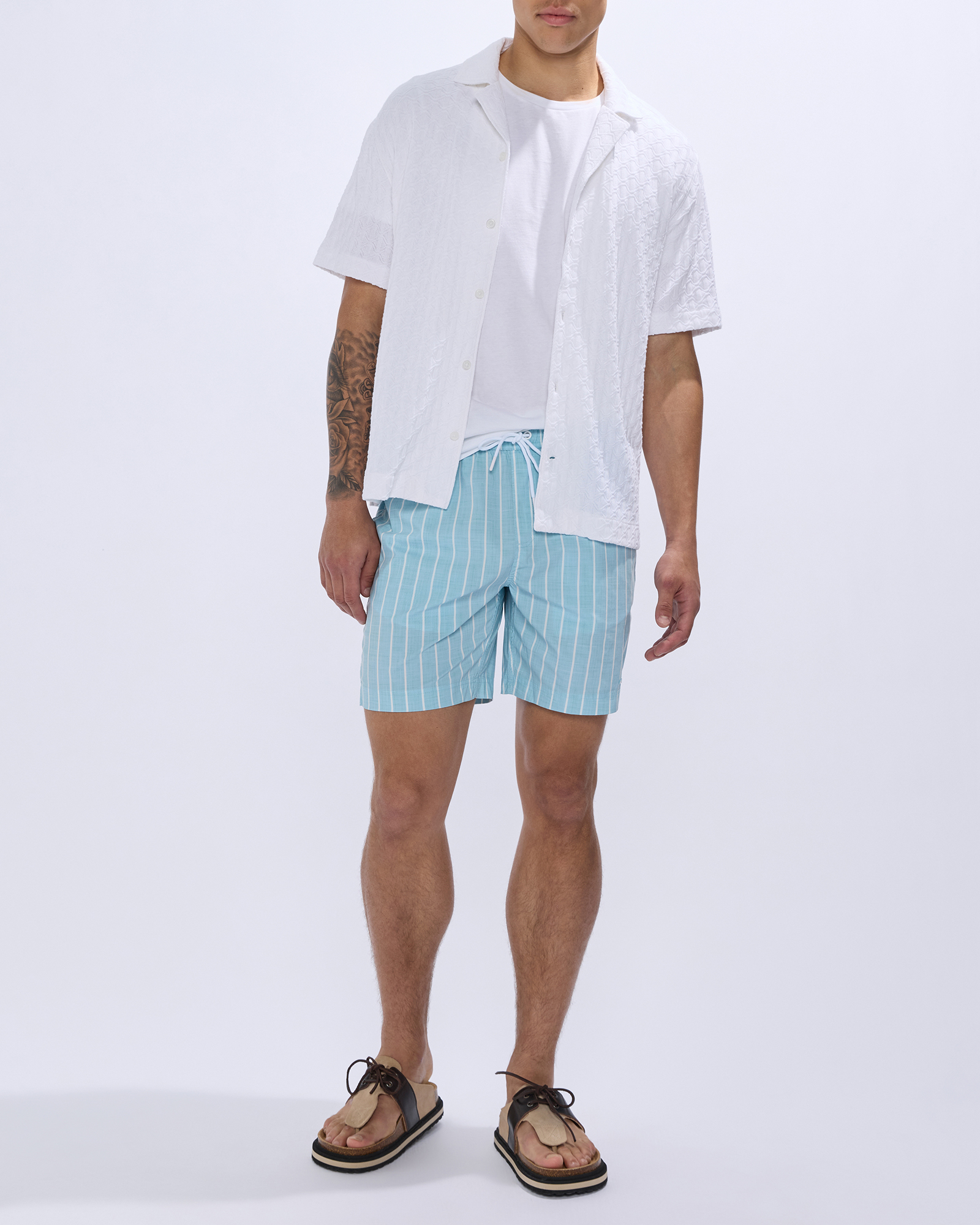 Brad Stripe Swim Shorts