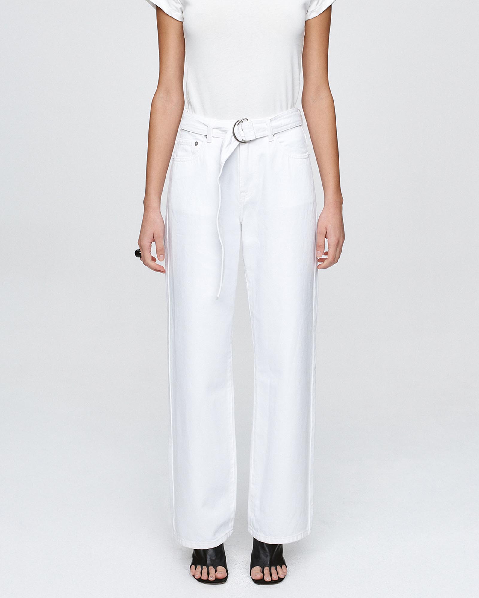 Belted Wide Leg Jeans