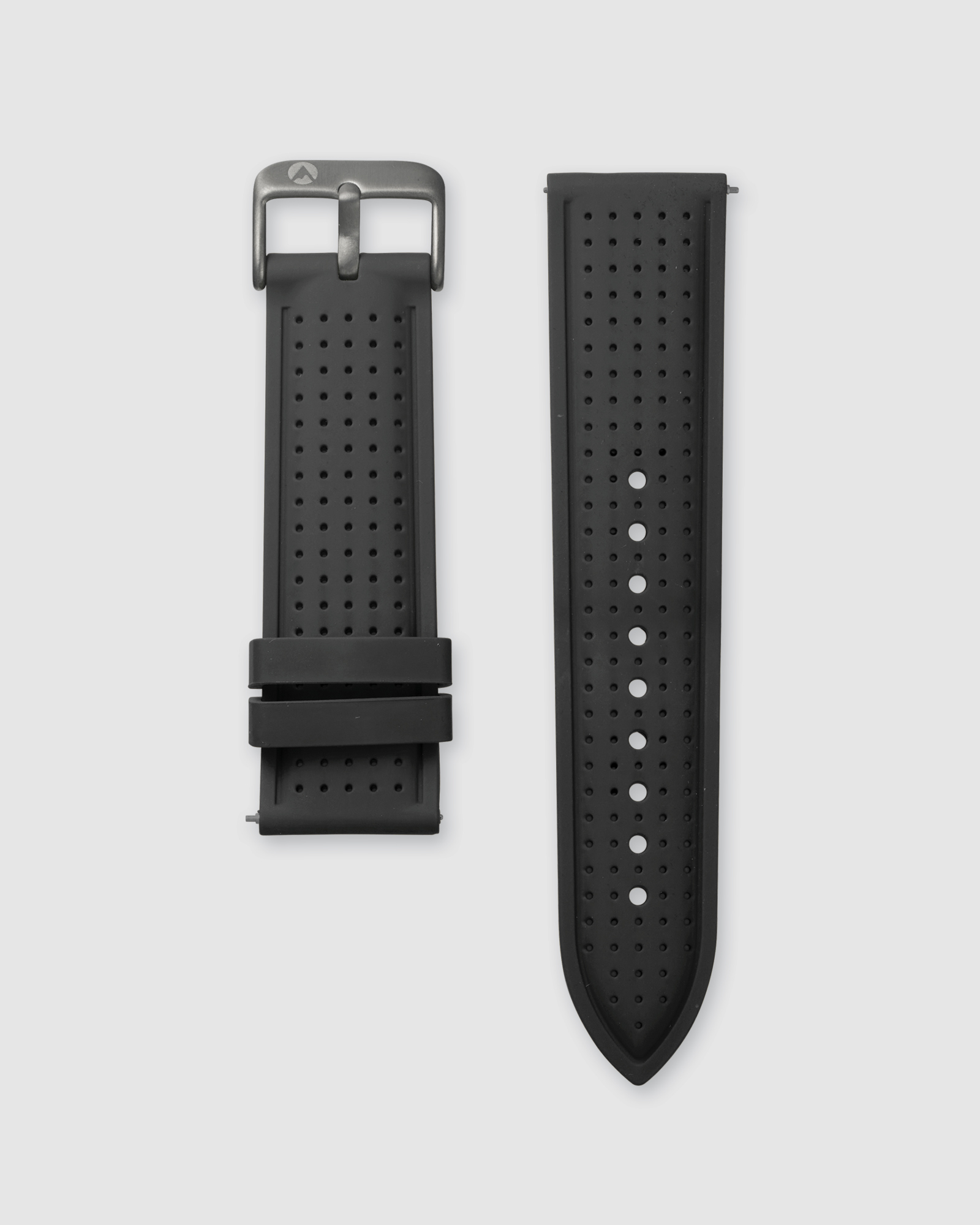 Raglan Band Black Silicone Strap Gunmetal Buckle