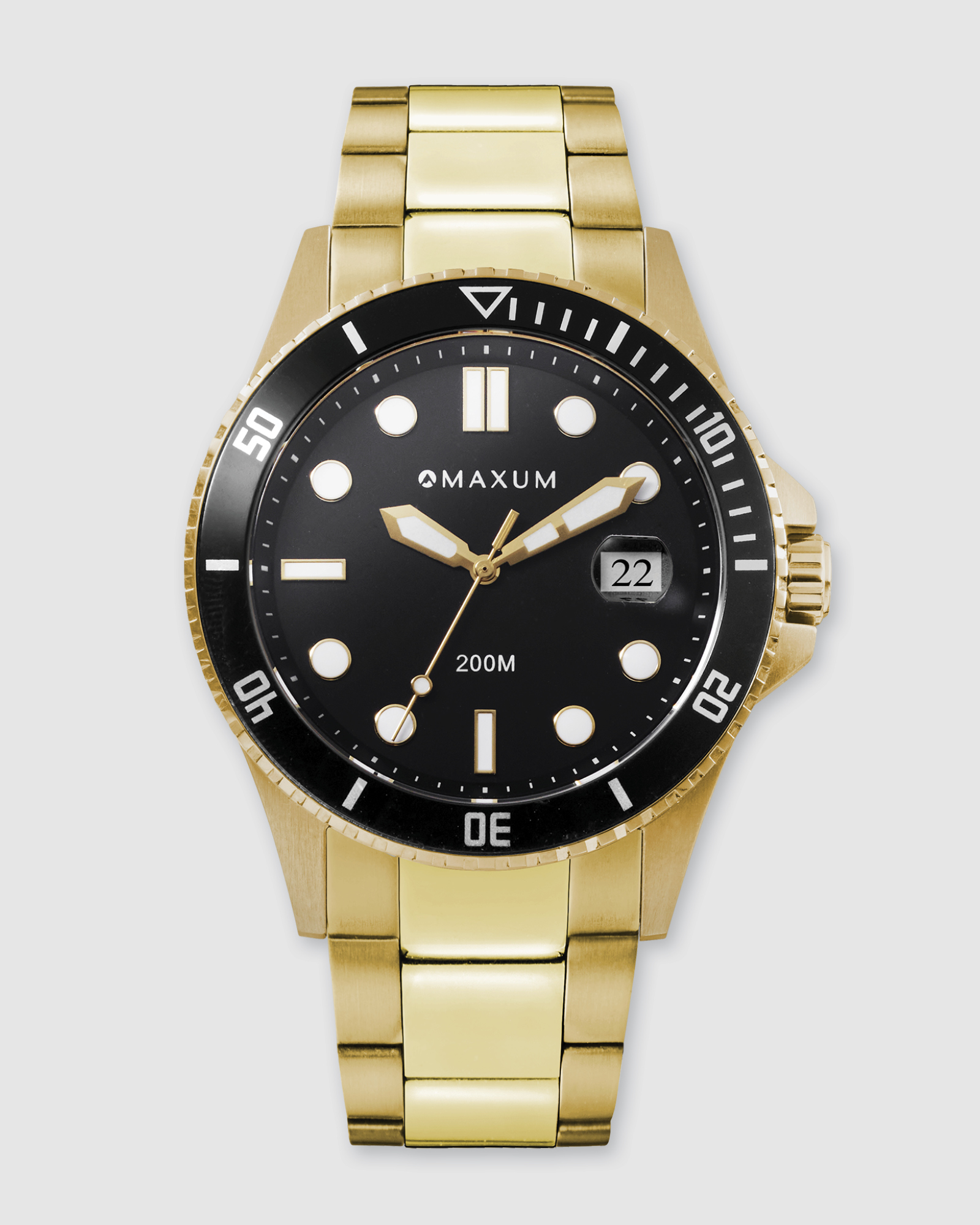 Prince Black Dial, Gold Tone Case & Bracelet