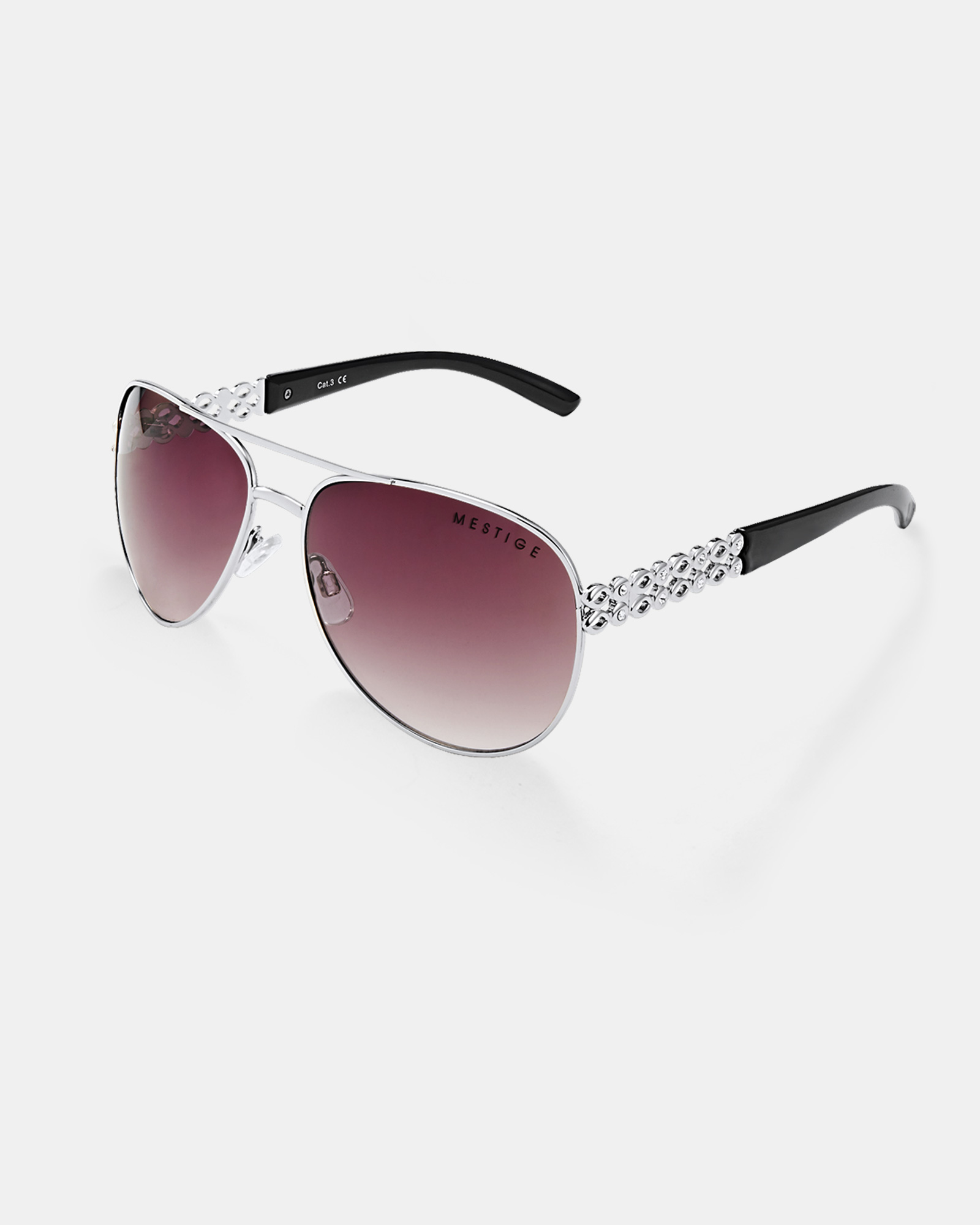 Sunset Dreams Sunglasses embellished with crystals from Swarovski® - Silver and Black