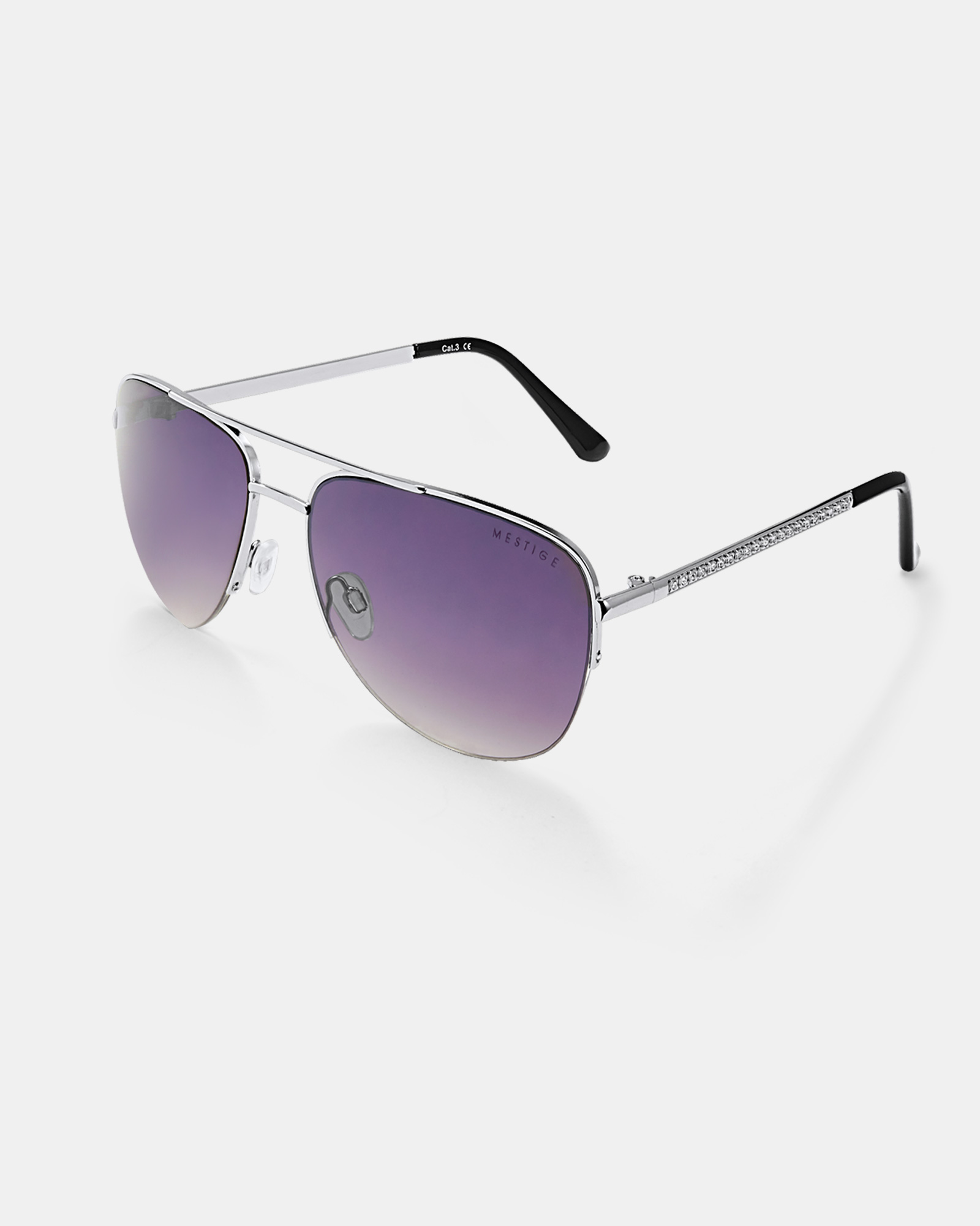 Wanderlust Sunglasses embellished with crystals from Swarovski® - Silver