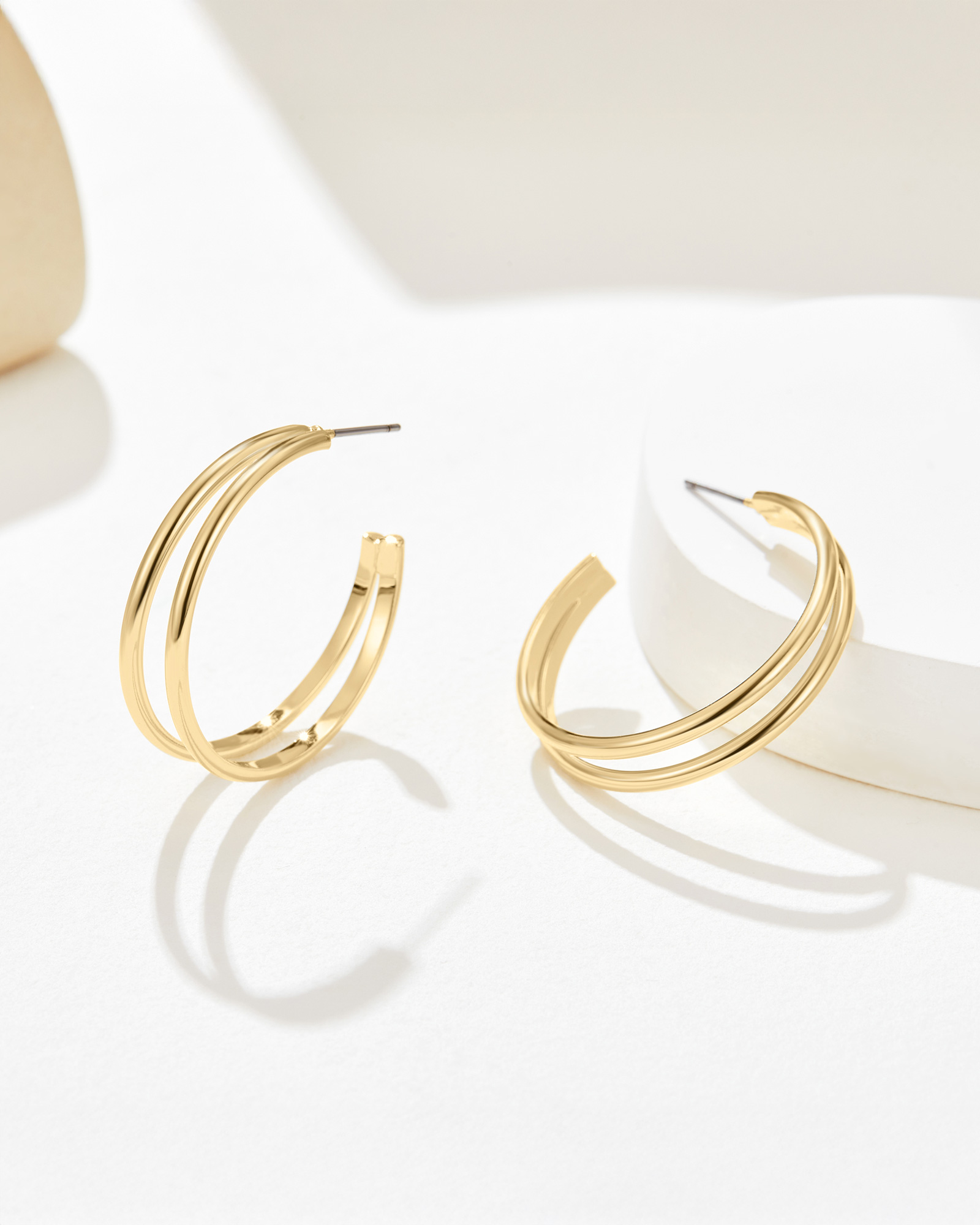 Architect Hoops - 18K Gold Plated