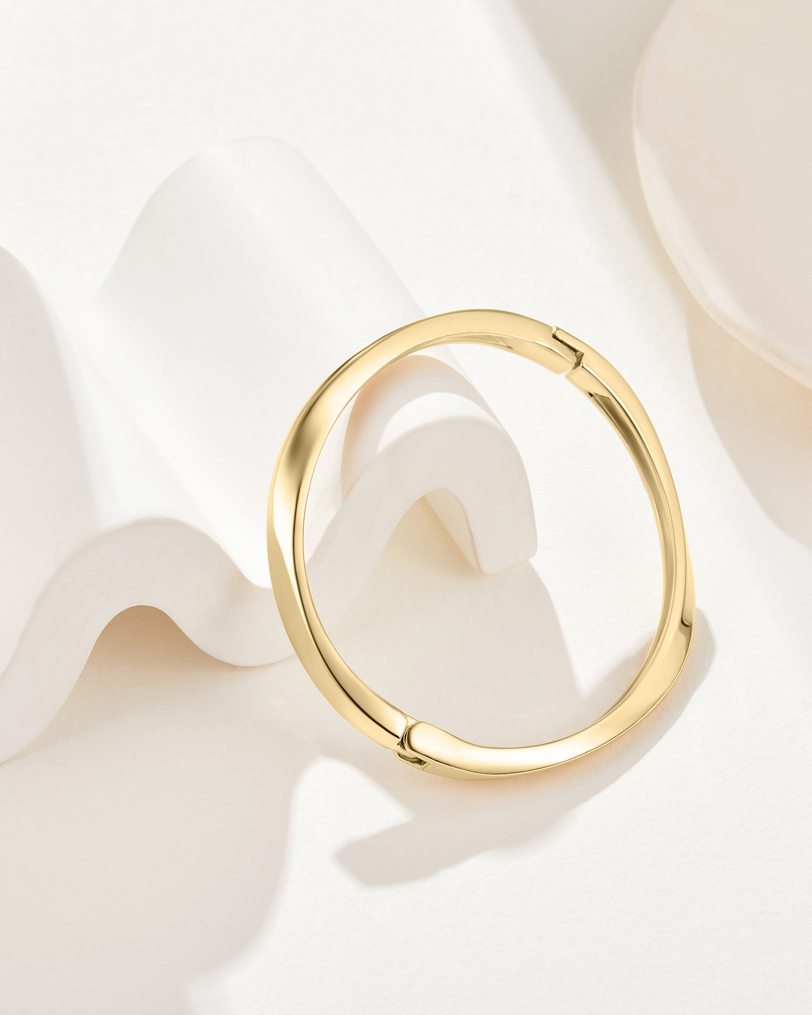 Sienna Asymmetrical Bangle - 18K Gold Plated