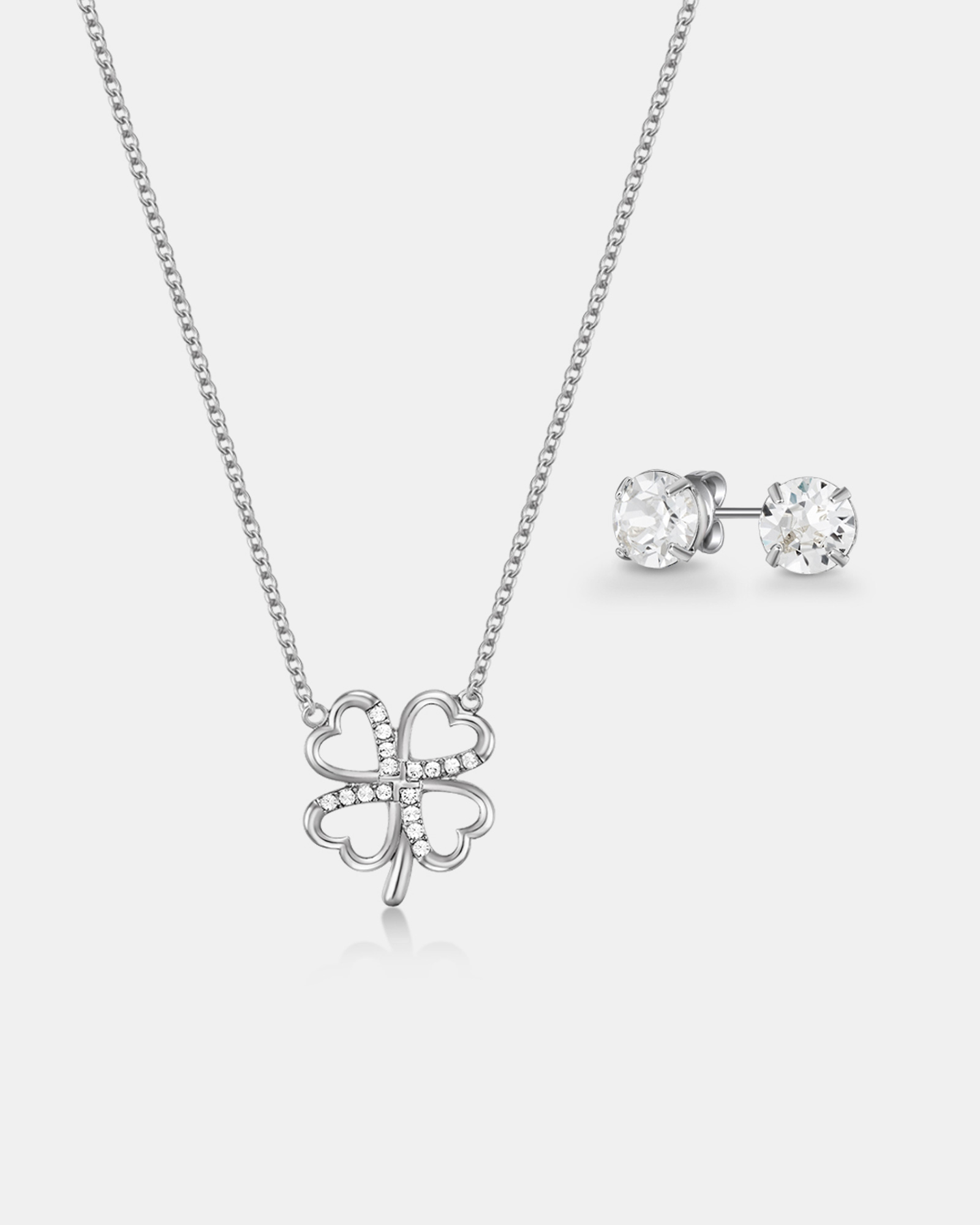 Clover Set - Silver Plated