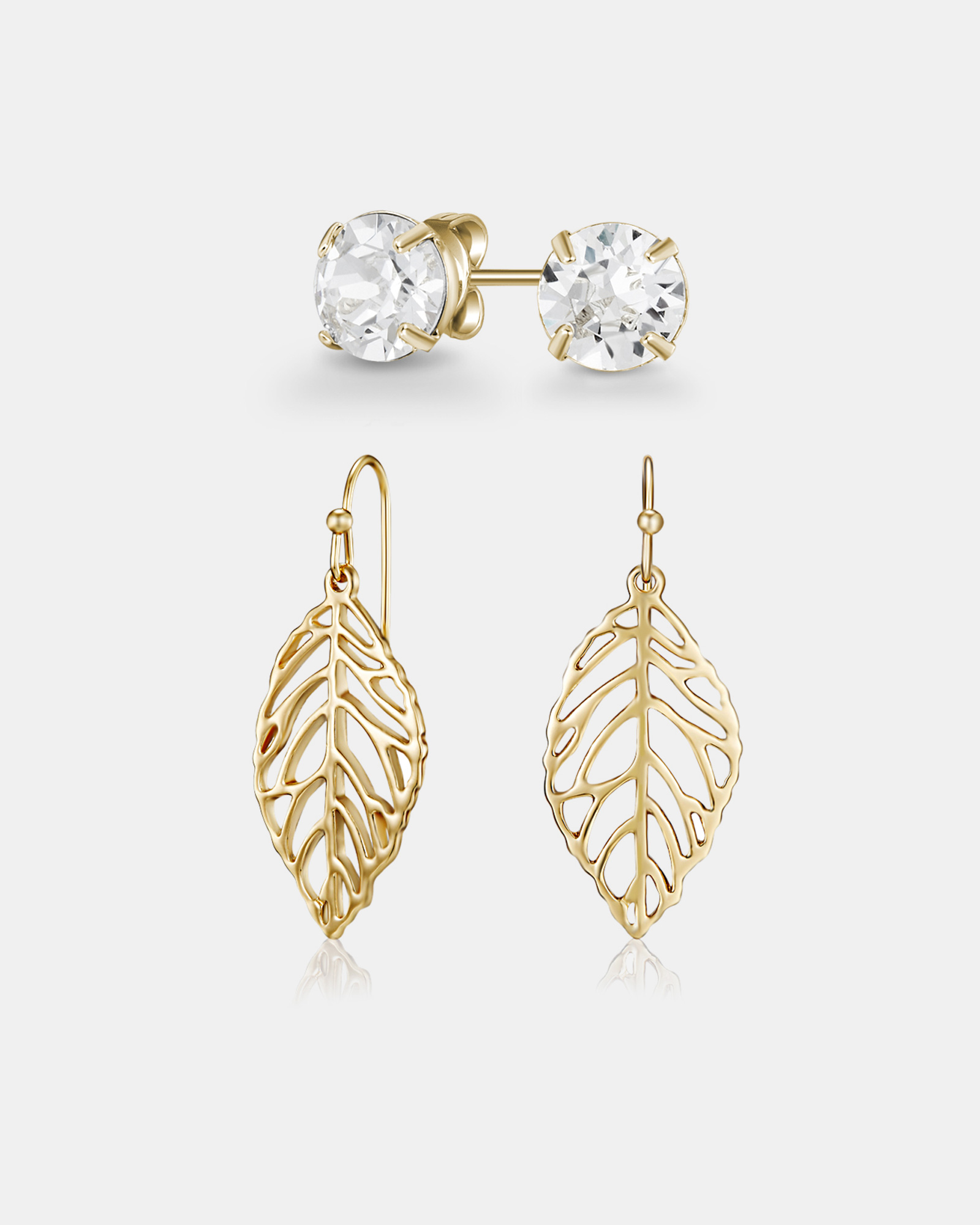 Flourish Earrings Set - 18K Gold Plated