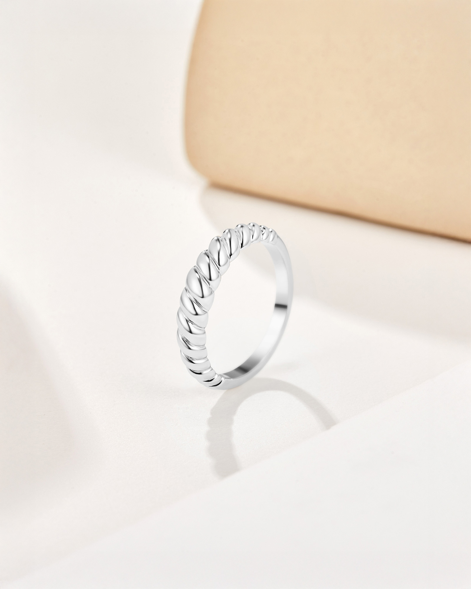 Croissant Ring - Silver Plated