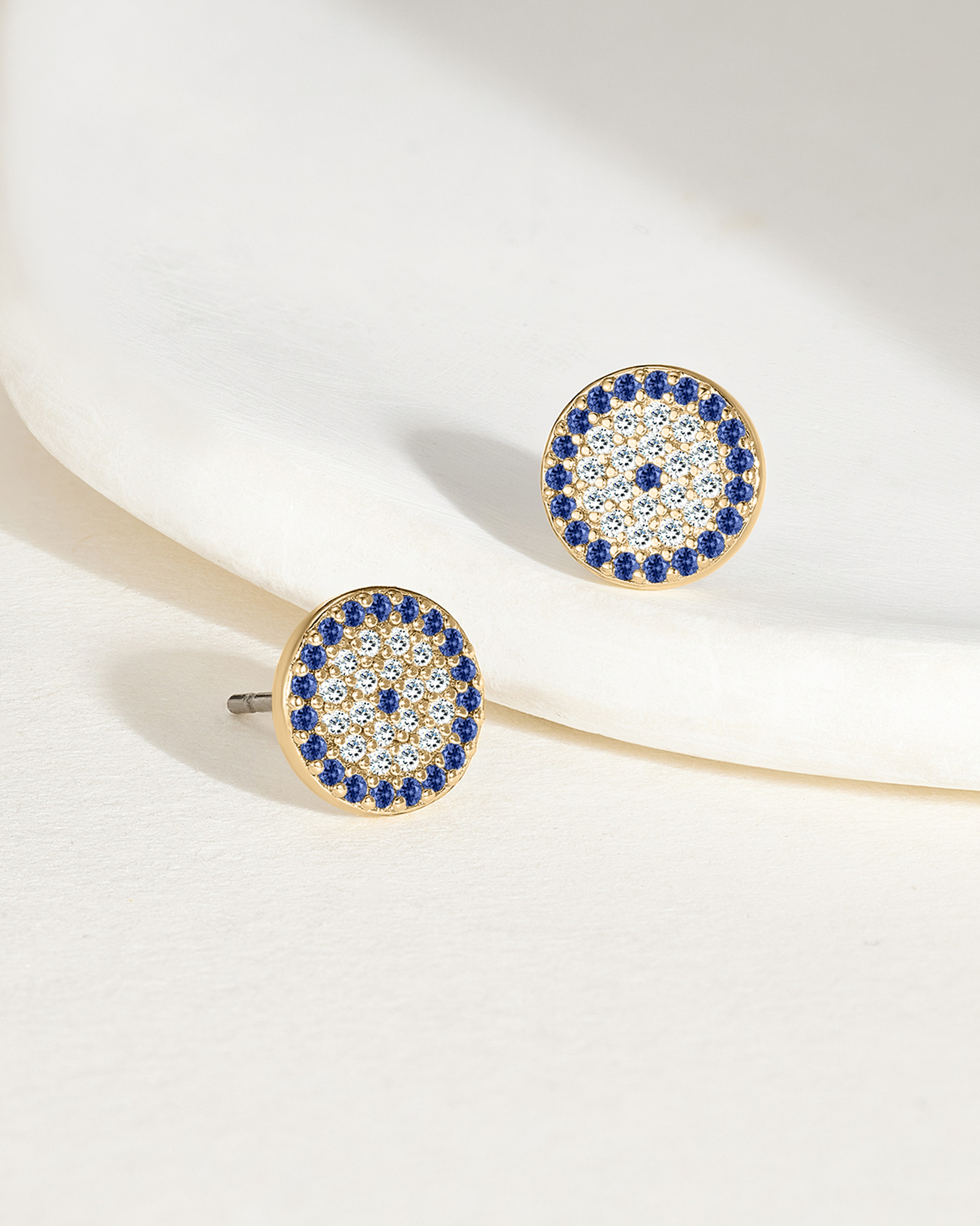 Aura Evil Eye Earrings - 18K Gold Plated