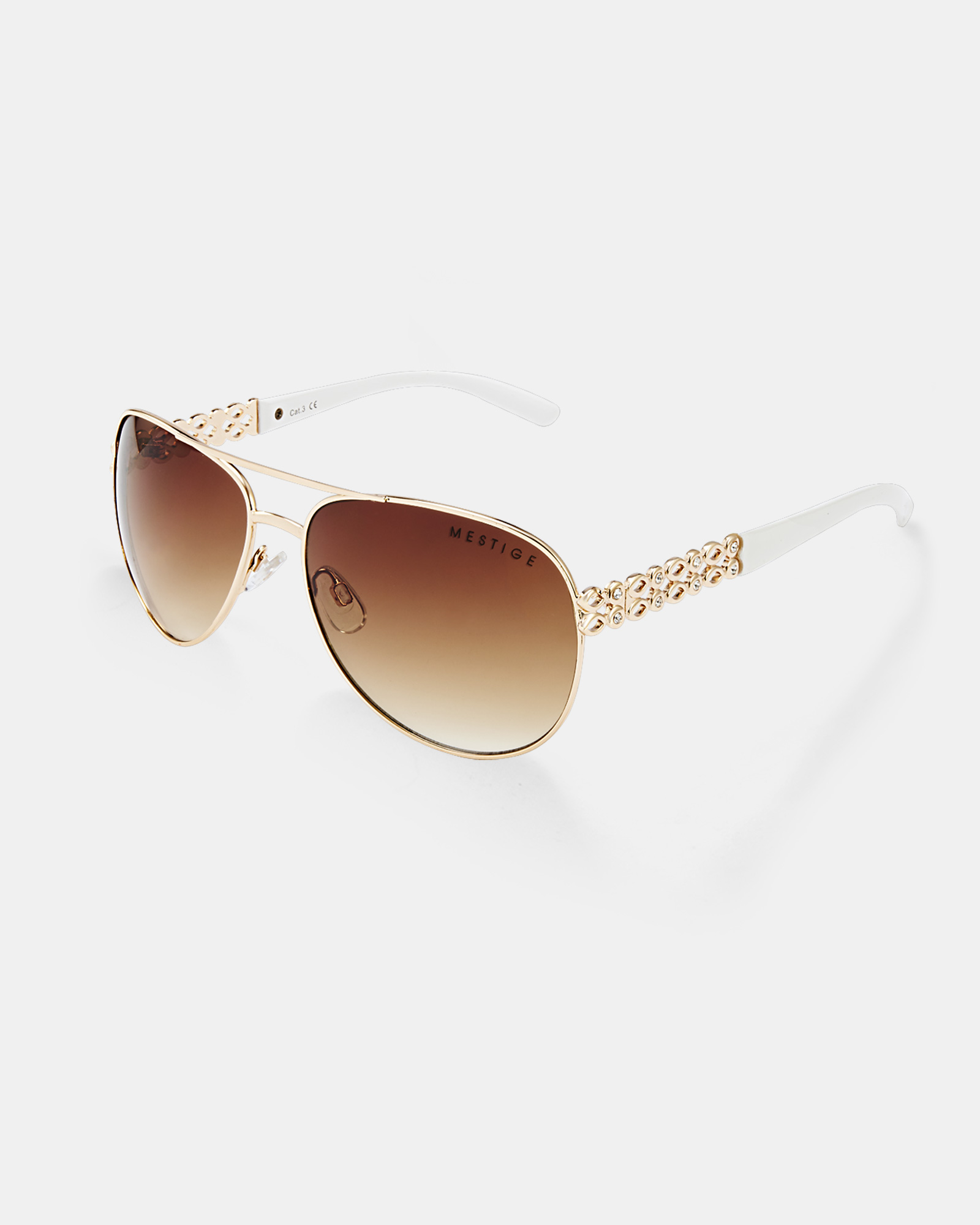 Sunset Dreams Sunglasses embellished with crystals from Swarovski® - Gold and White