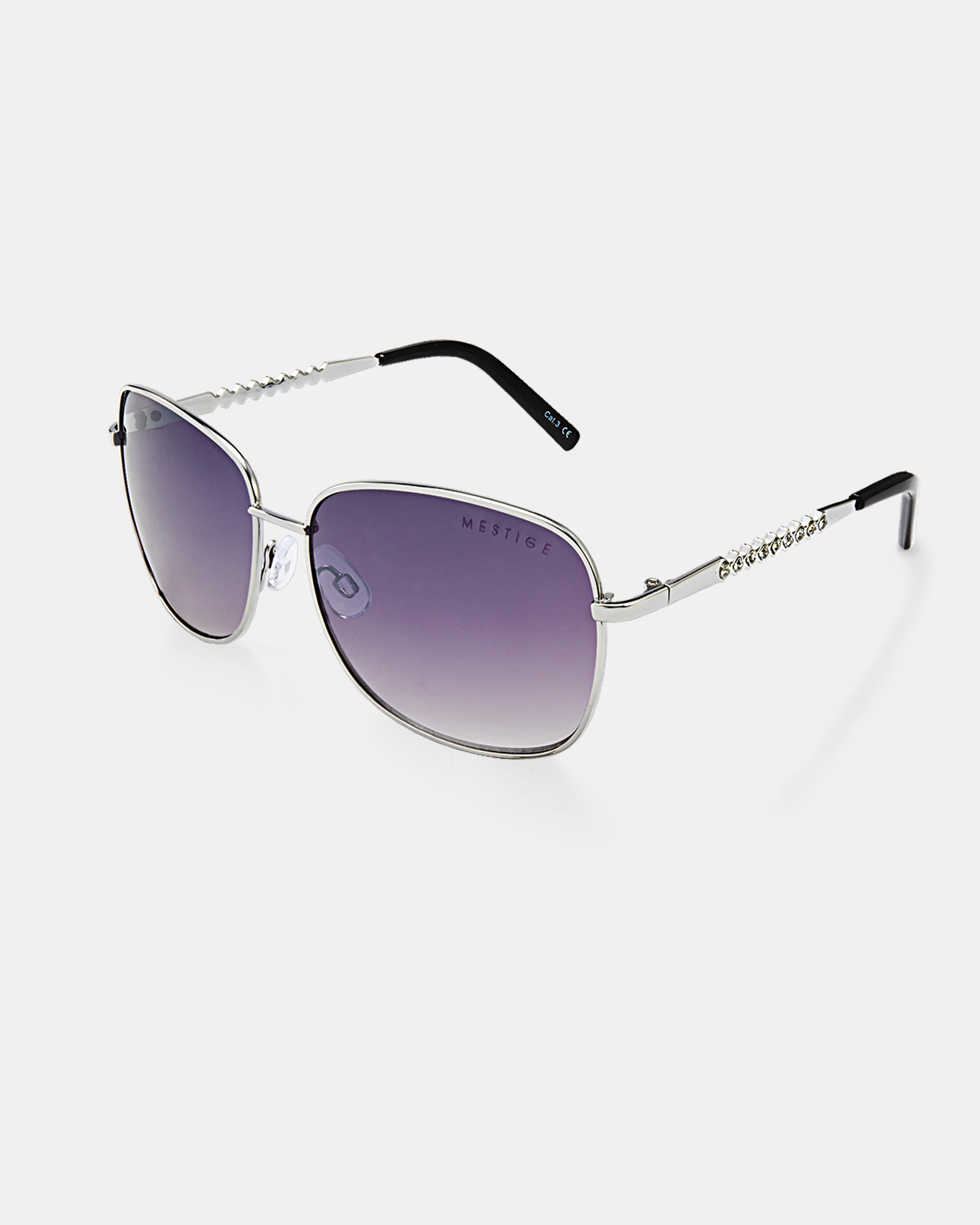 Hillcrest Sunglasses embellished with crystals from Swarovski® - Silver